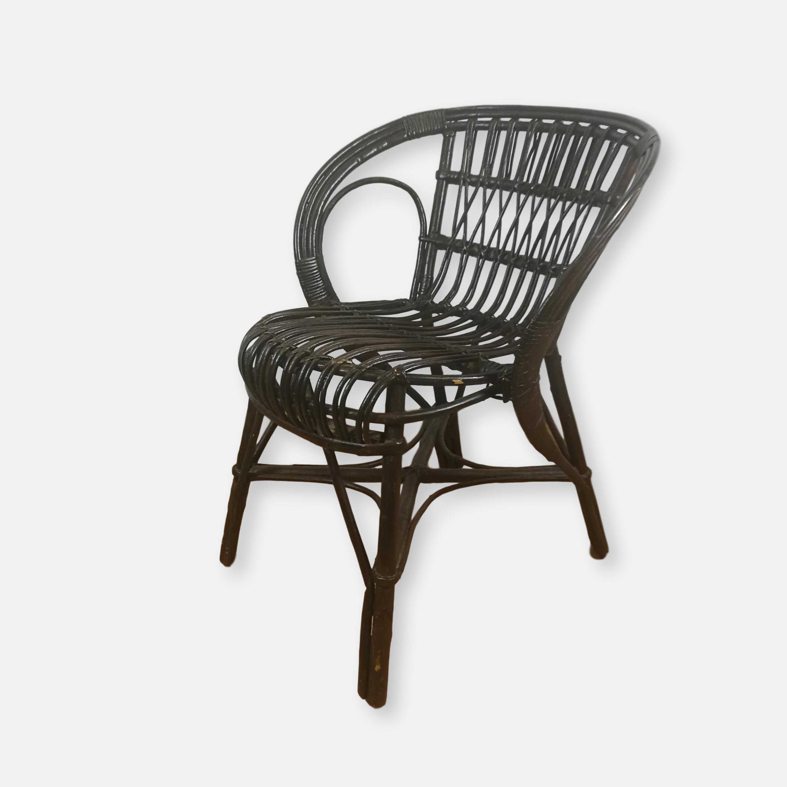 Petit fauteuil en rotin