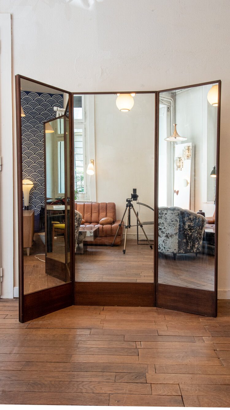 Paravent miroir des années 50 – Bild 2