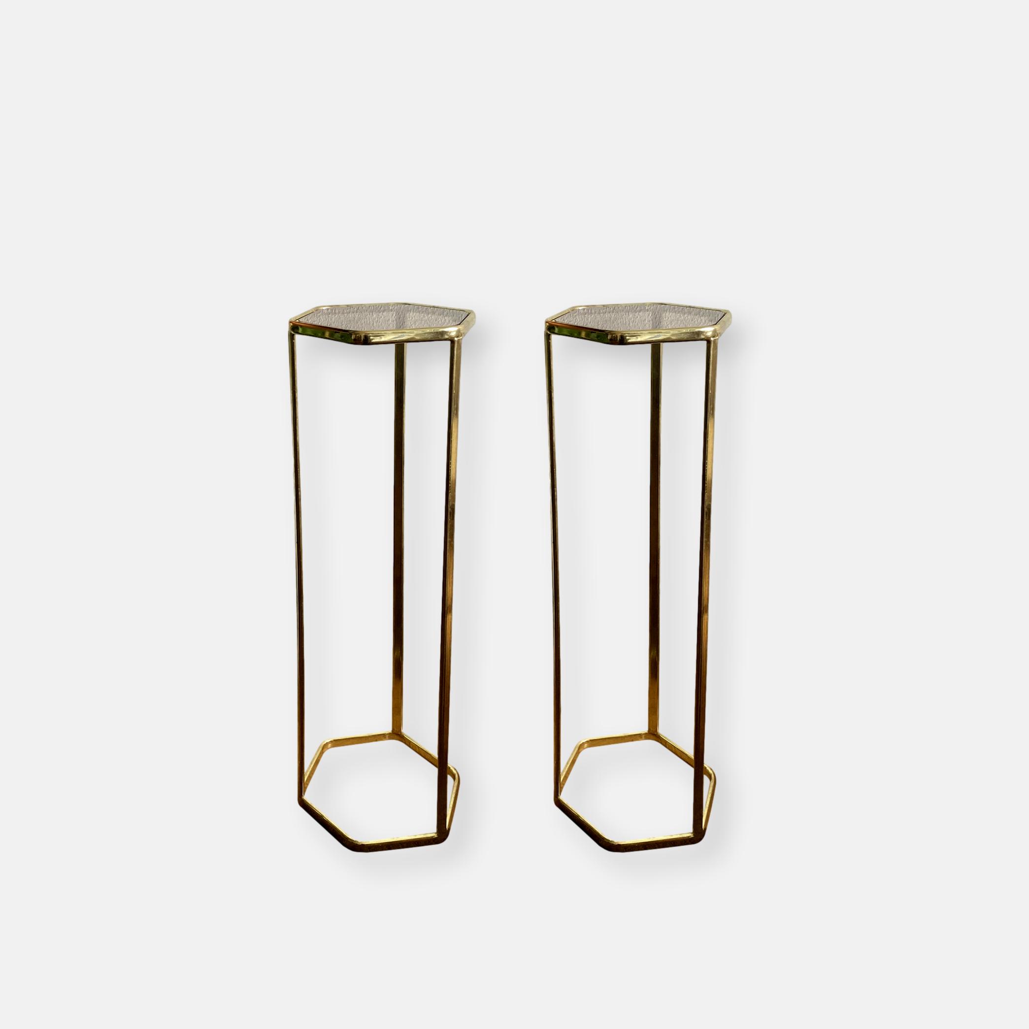 Paire de porte-plantes/bouts de canapé