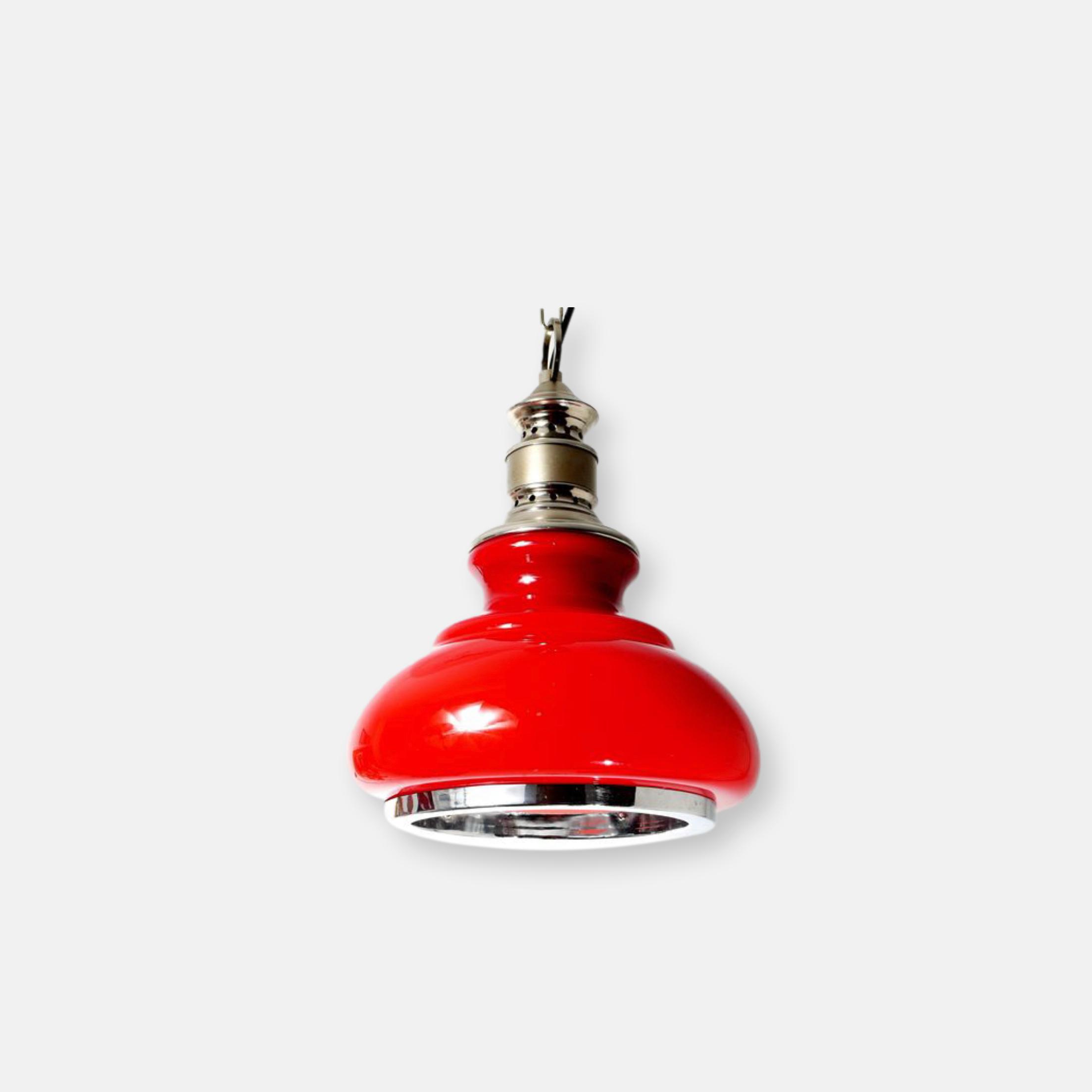 Lampe suspension rouge