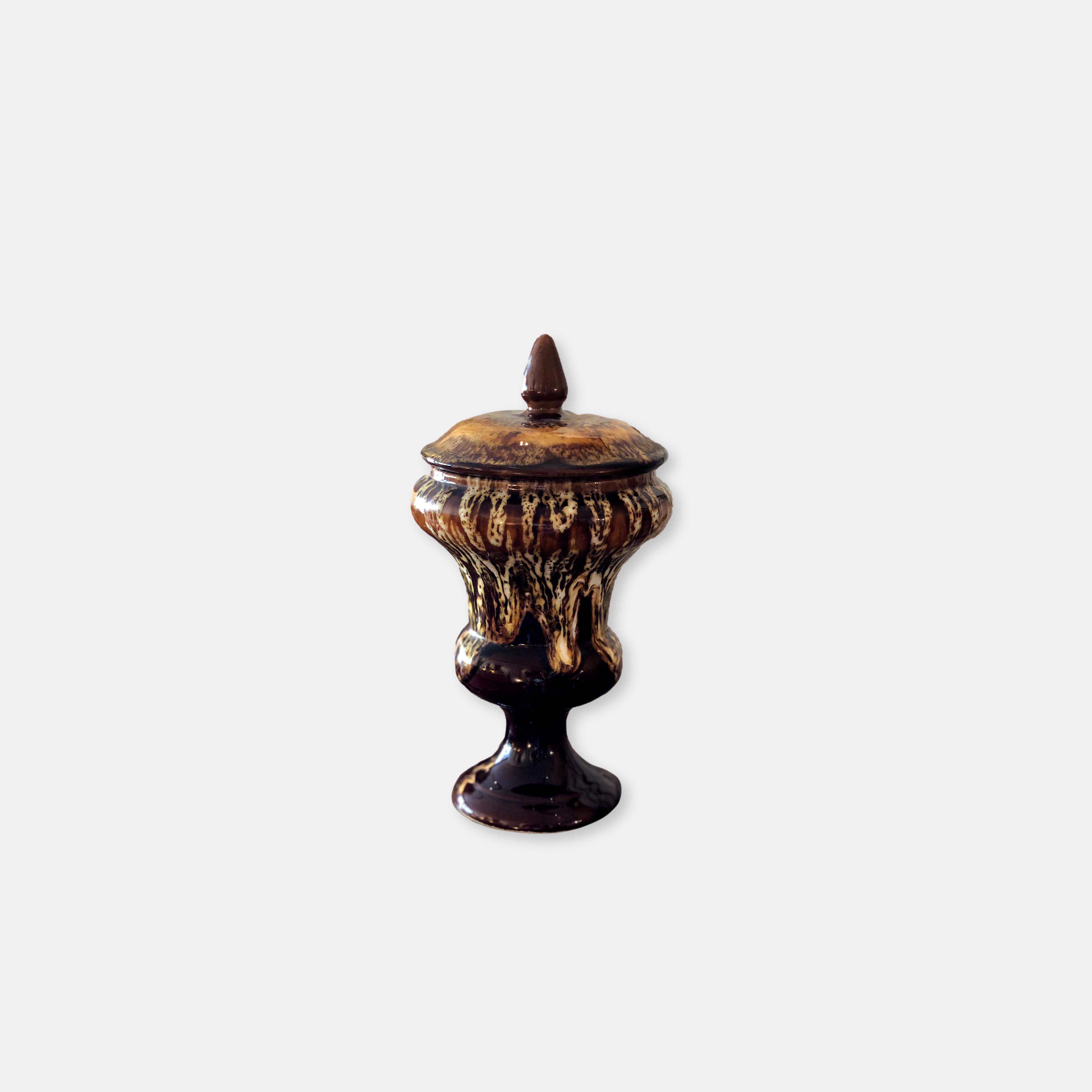 Vase avec couvercle style Vallauris