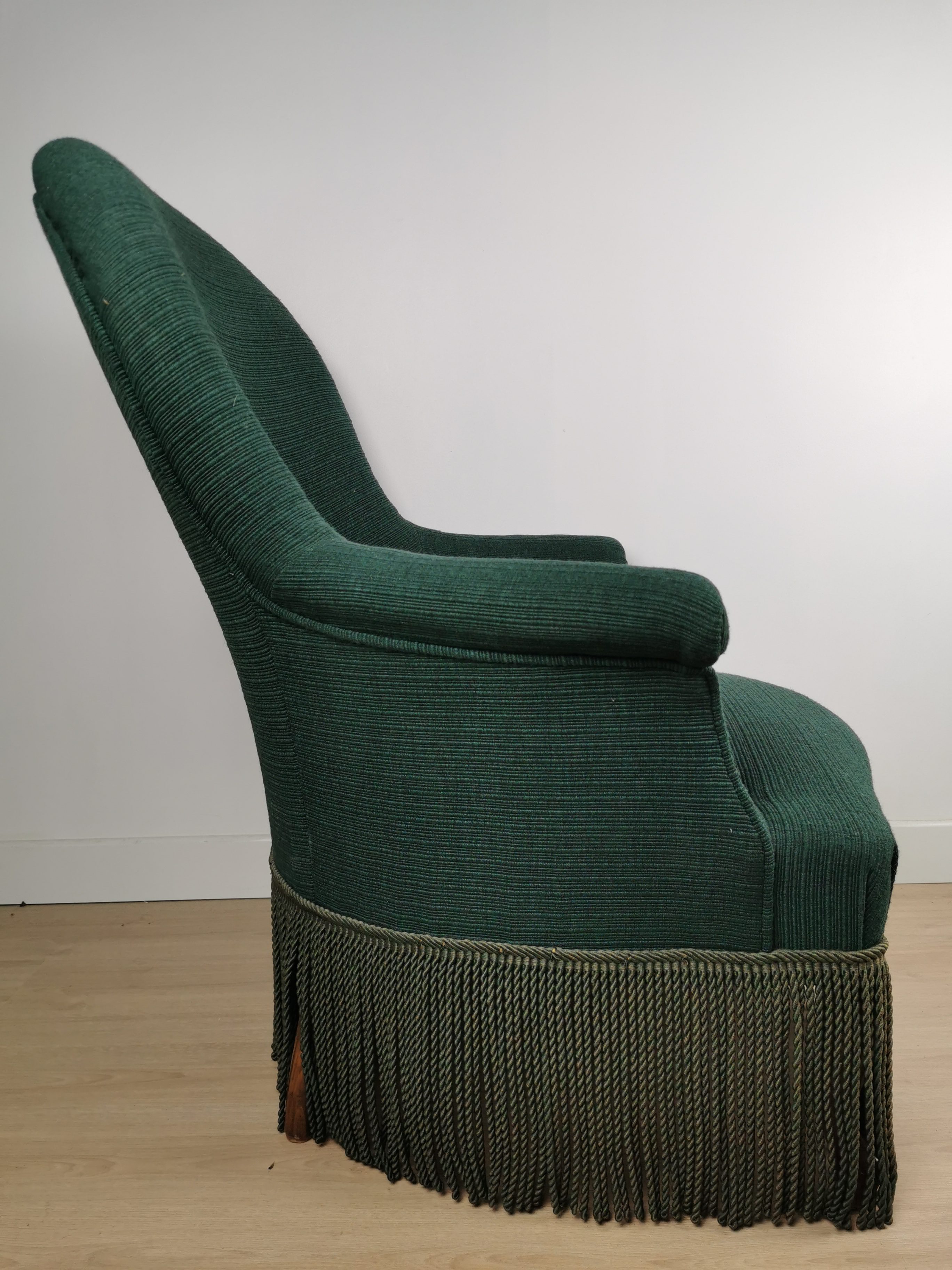 Ancien fauteuil crapaud vintage – Image 4