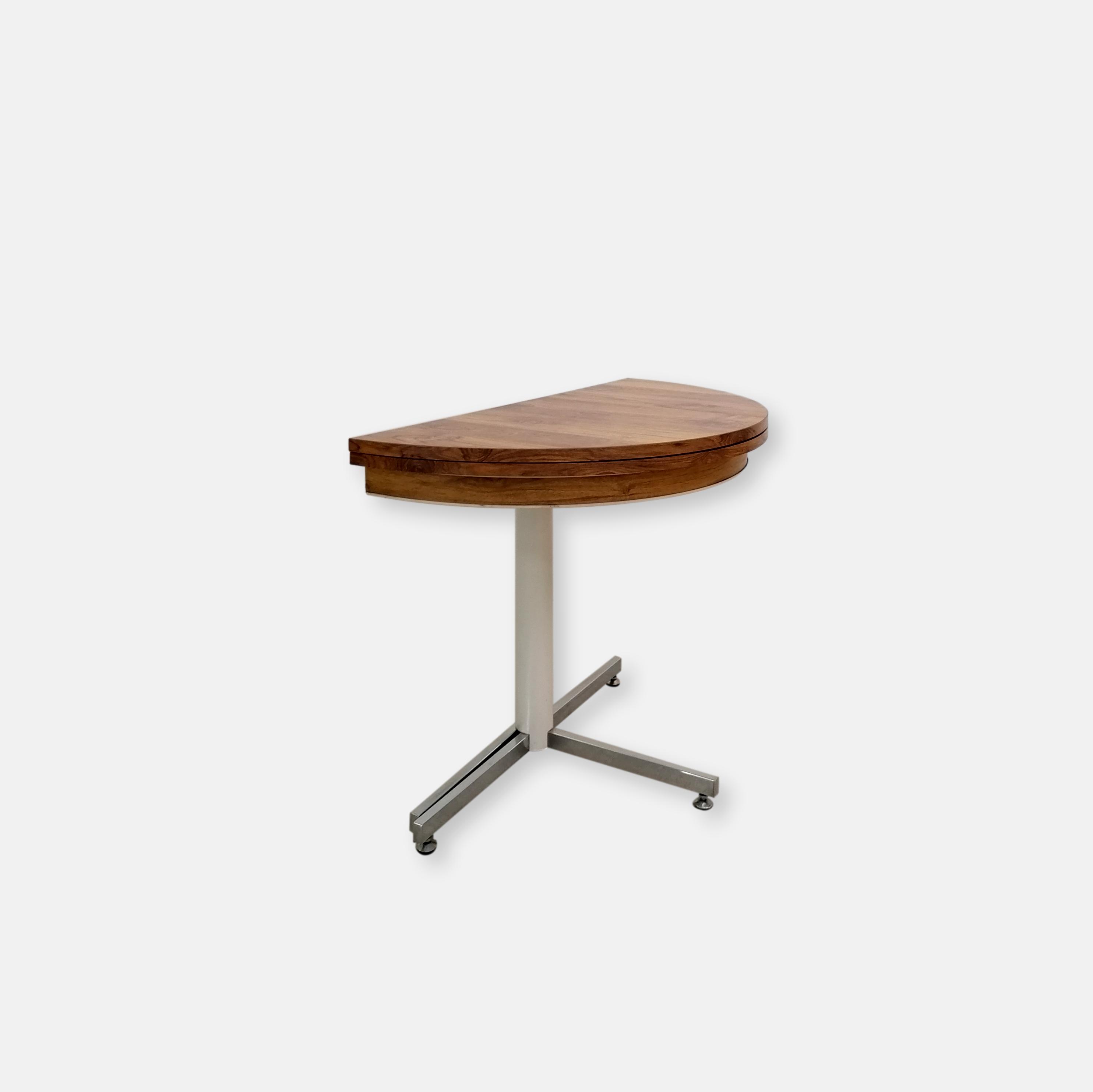 Table portefeuille demi lune vintage