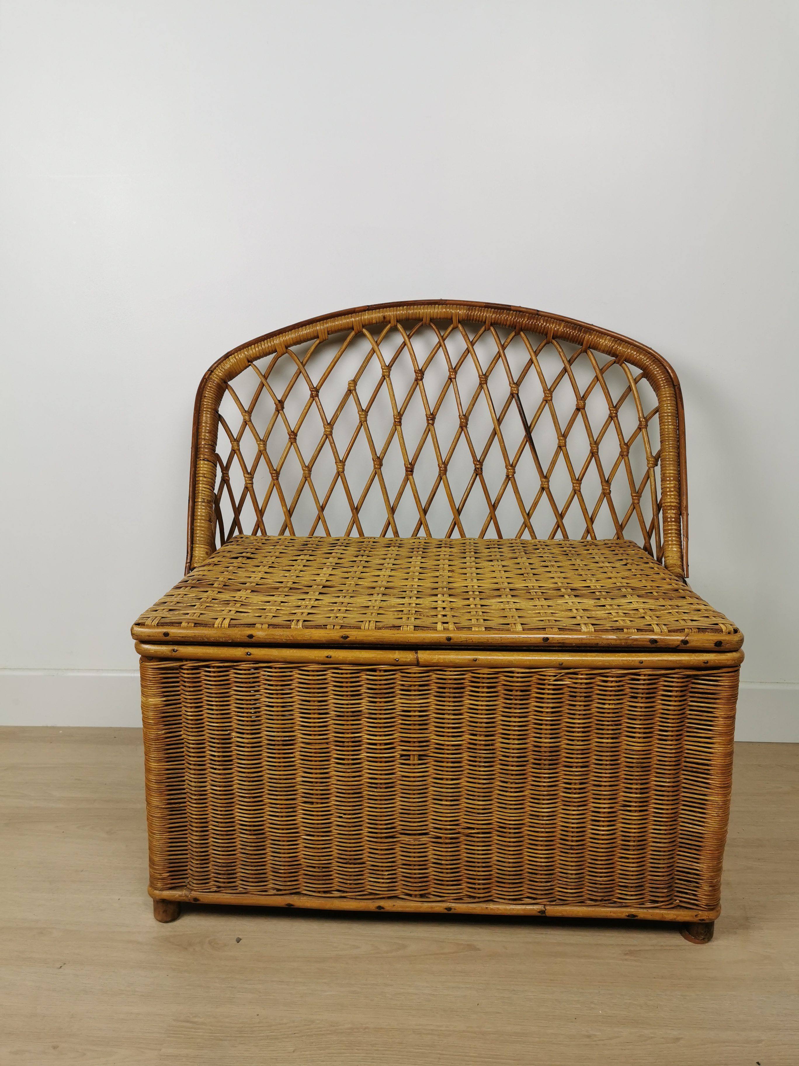 Banc coffre en rotin pour enfant – Image 5