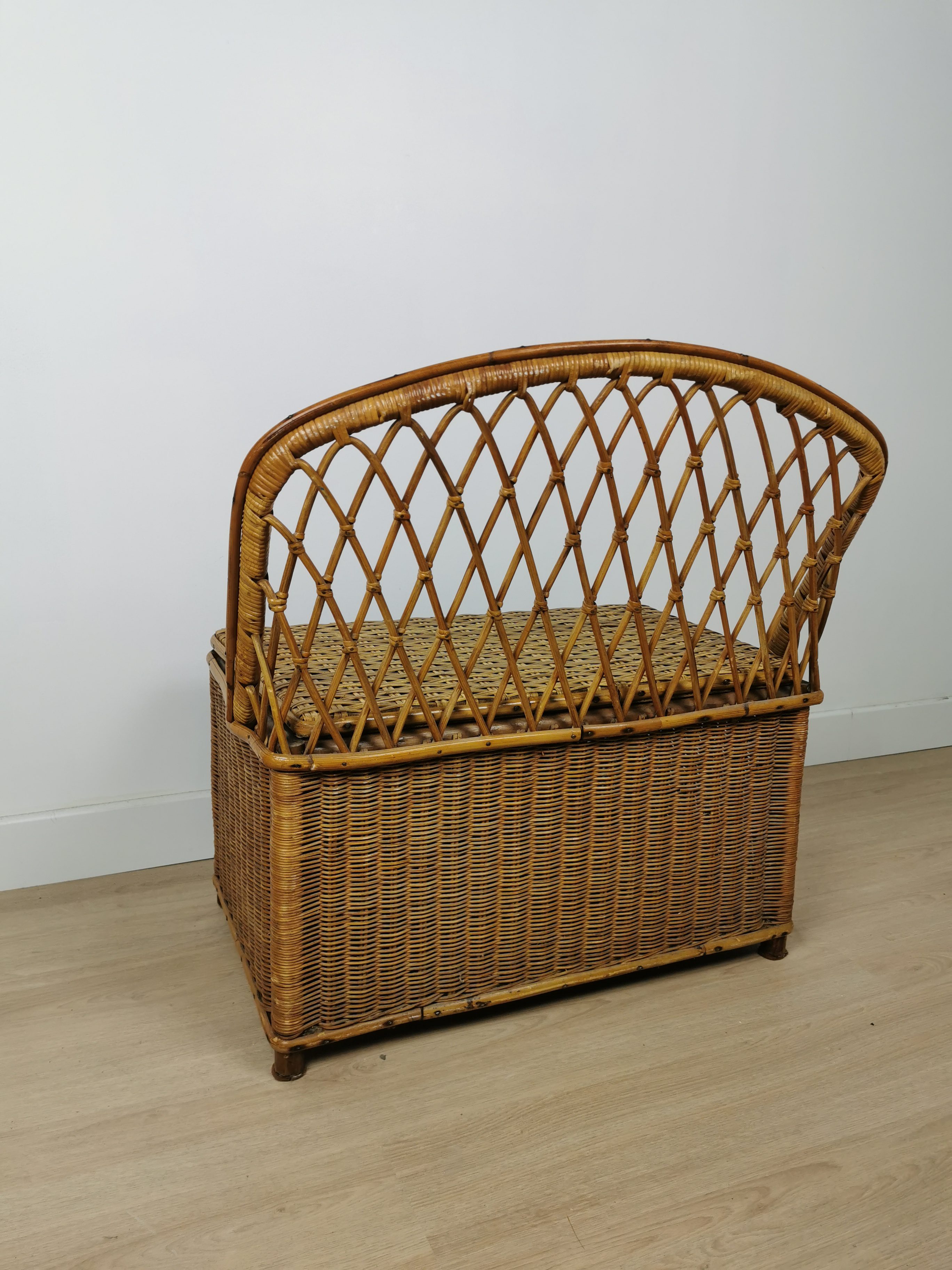 Banc coffre en rotin pour enfant – Image 8