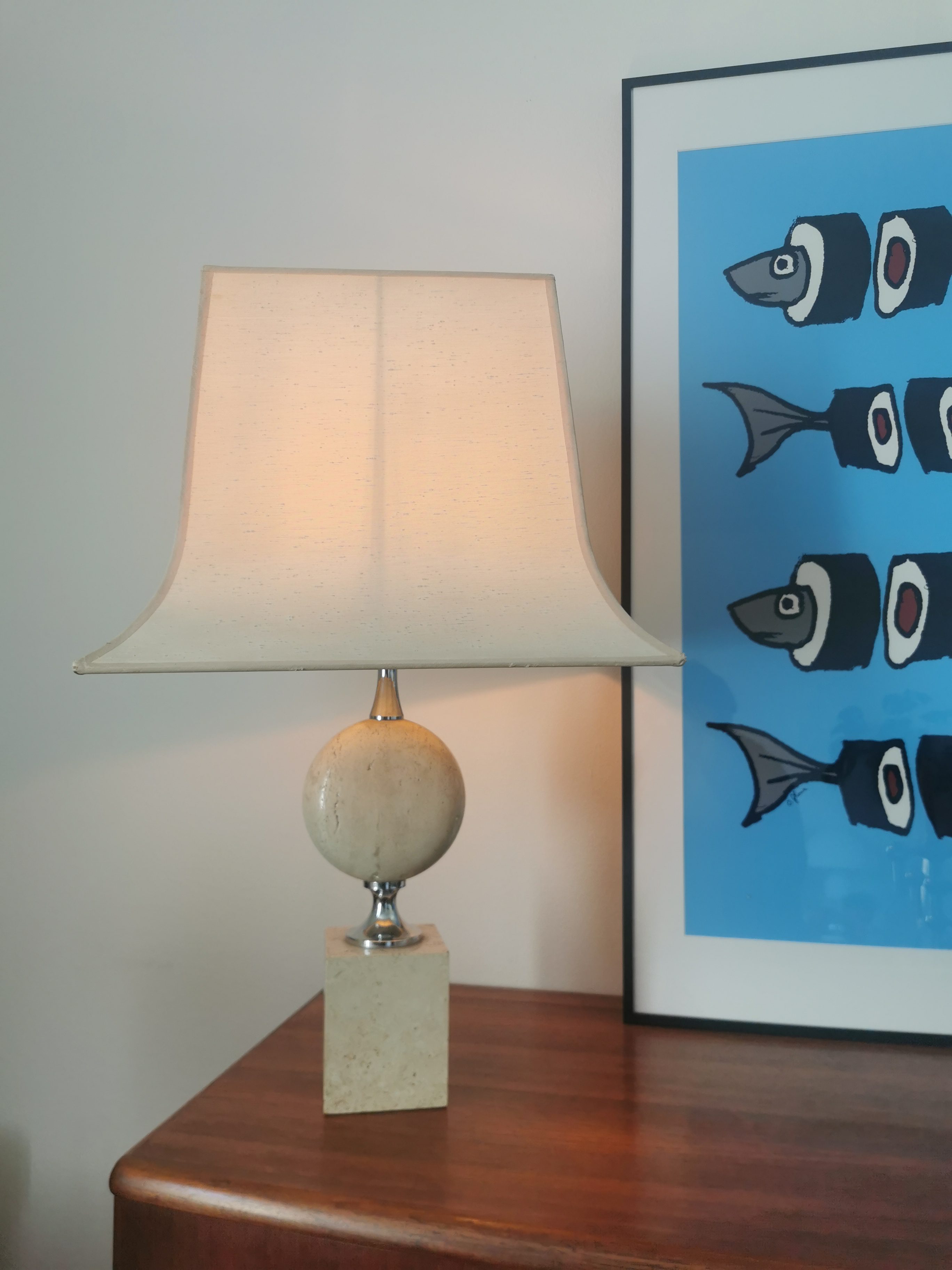 Lampe Philippe Barbier en travertin 70s – Image 2