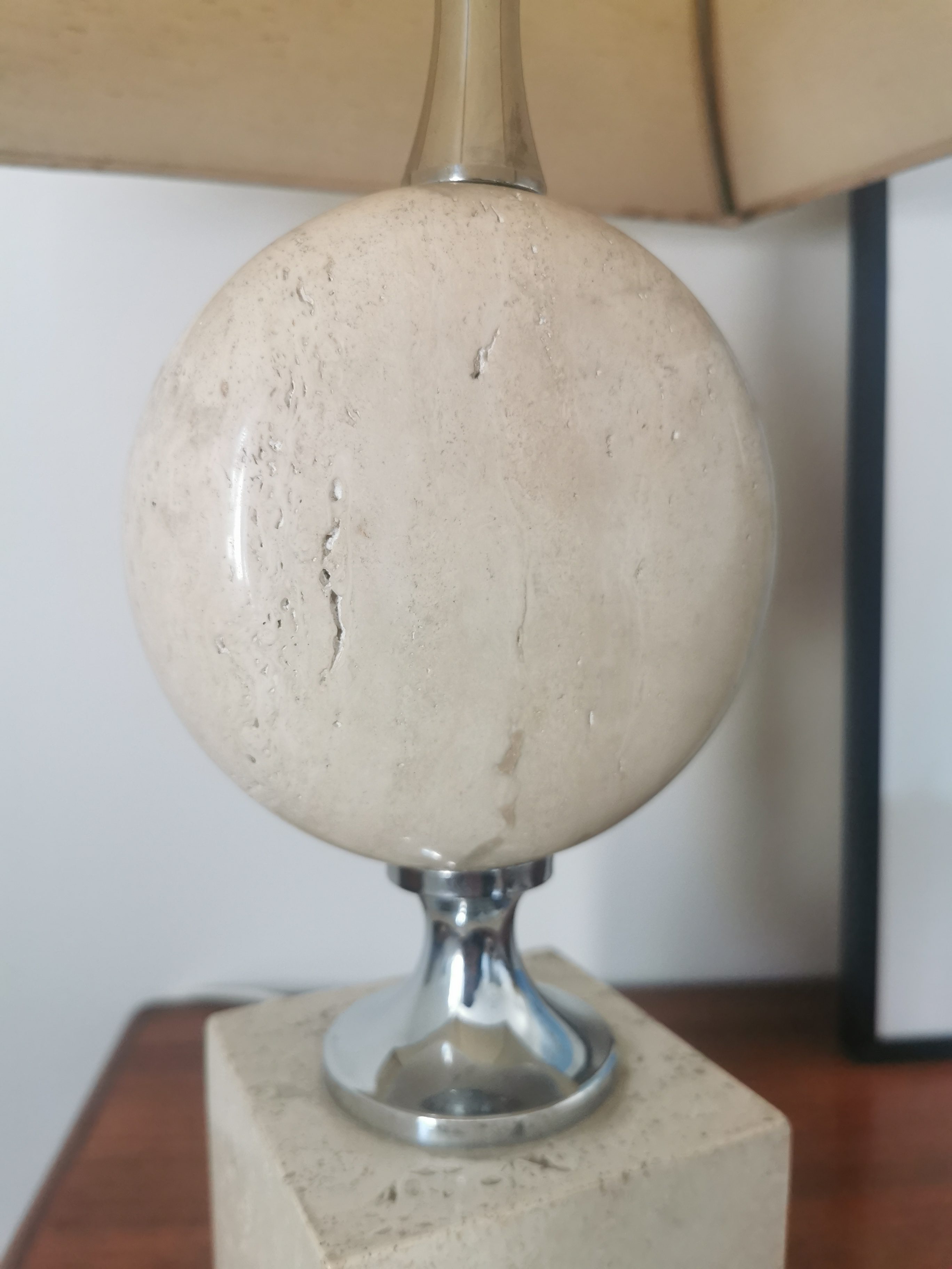 Lampe Philippe Barbier en travertin 70s – Image 6