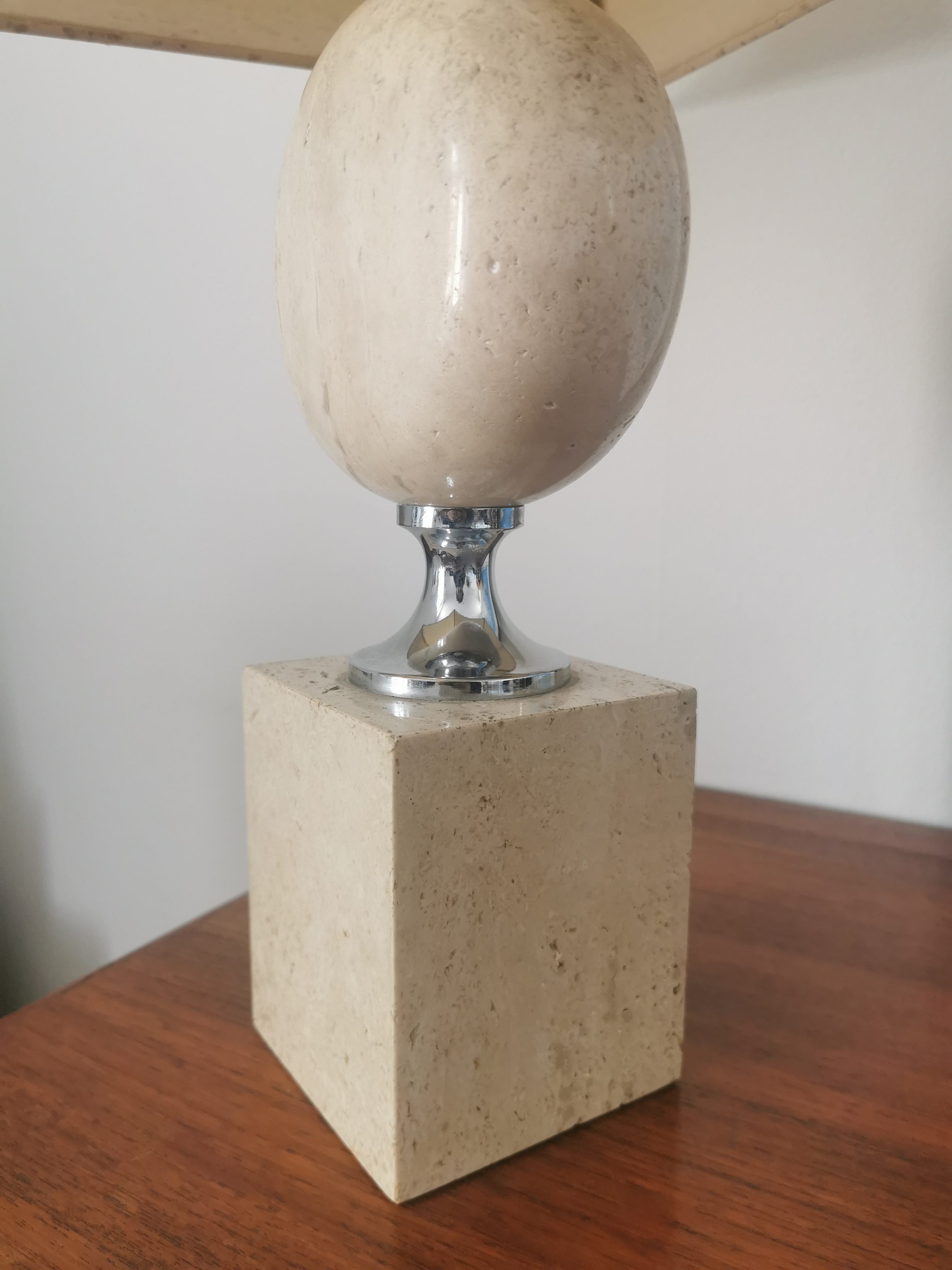 Lampe Philippe Barbier en travertin 70s – Image 7