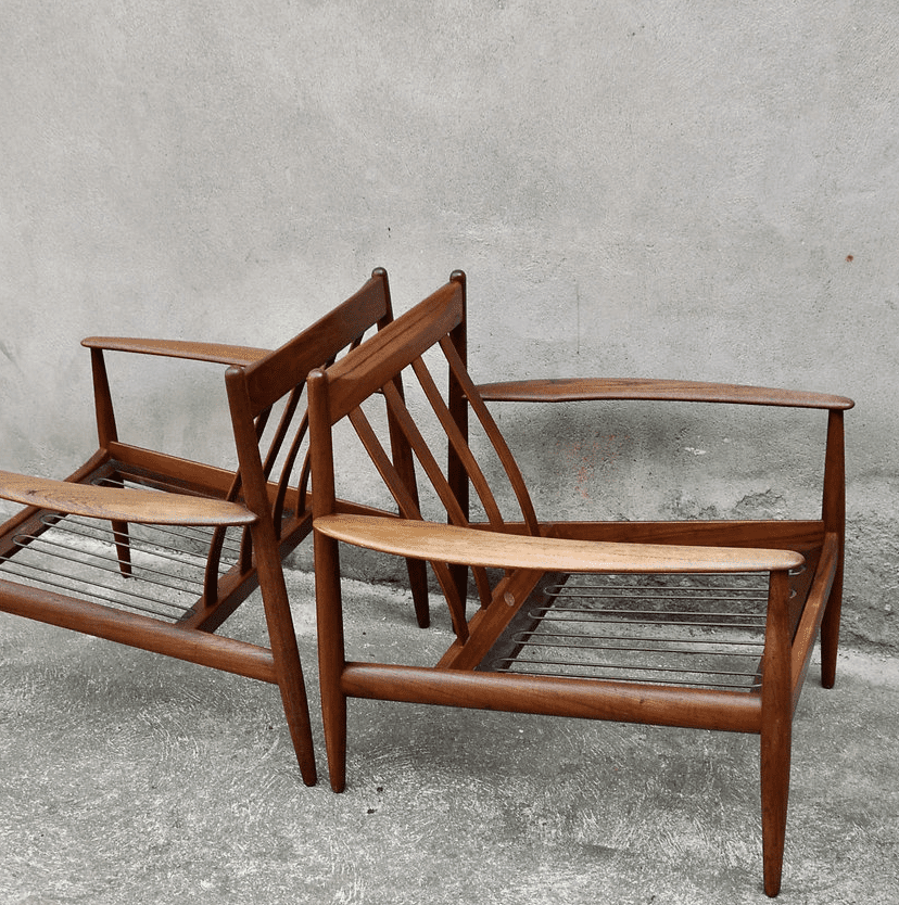 Paire de fauteuils Grete Jalk pour France & Daverkosen – Image 9