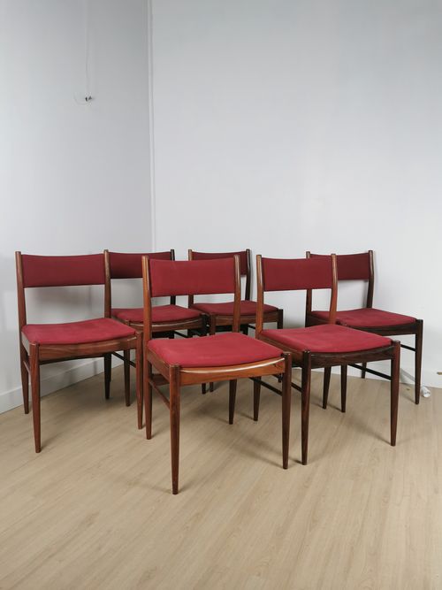 Lot de 6 chaises Gessef en palissandre – Image 2