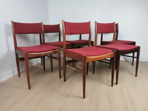 Lot de 6 chaises Gessef en palissandre – Image 3