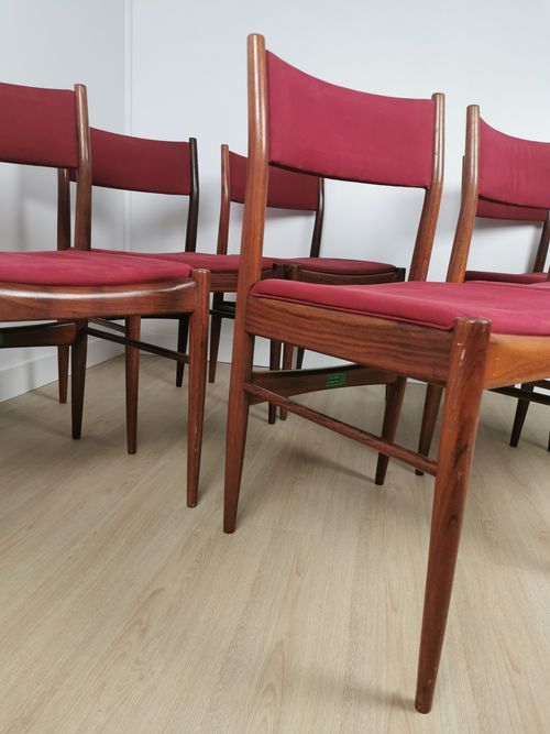 Lot de 6 chaises Gessef en palissandre – Image 4