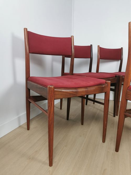 Lot de 6 chaises Gessef en palissandre – Image 5