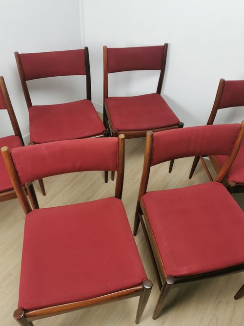 Lot de 6 chaises Gessef en palissandre – Image 6