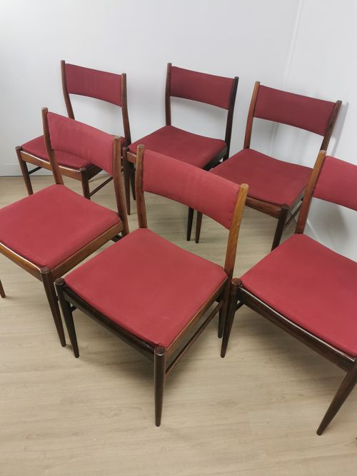 Lot de 6 chaises Gessef en palissandre – Image 7