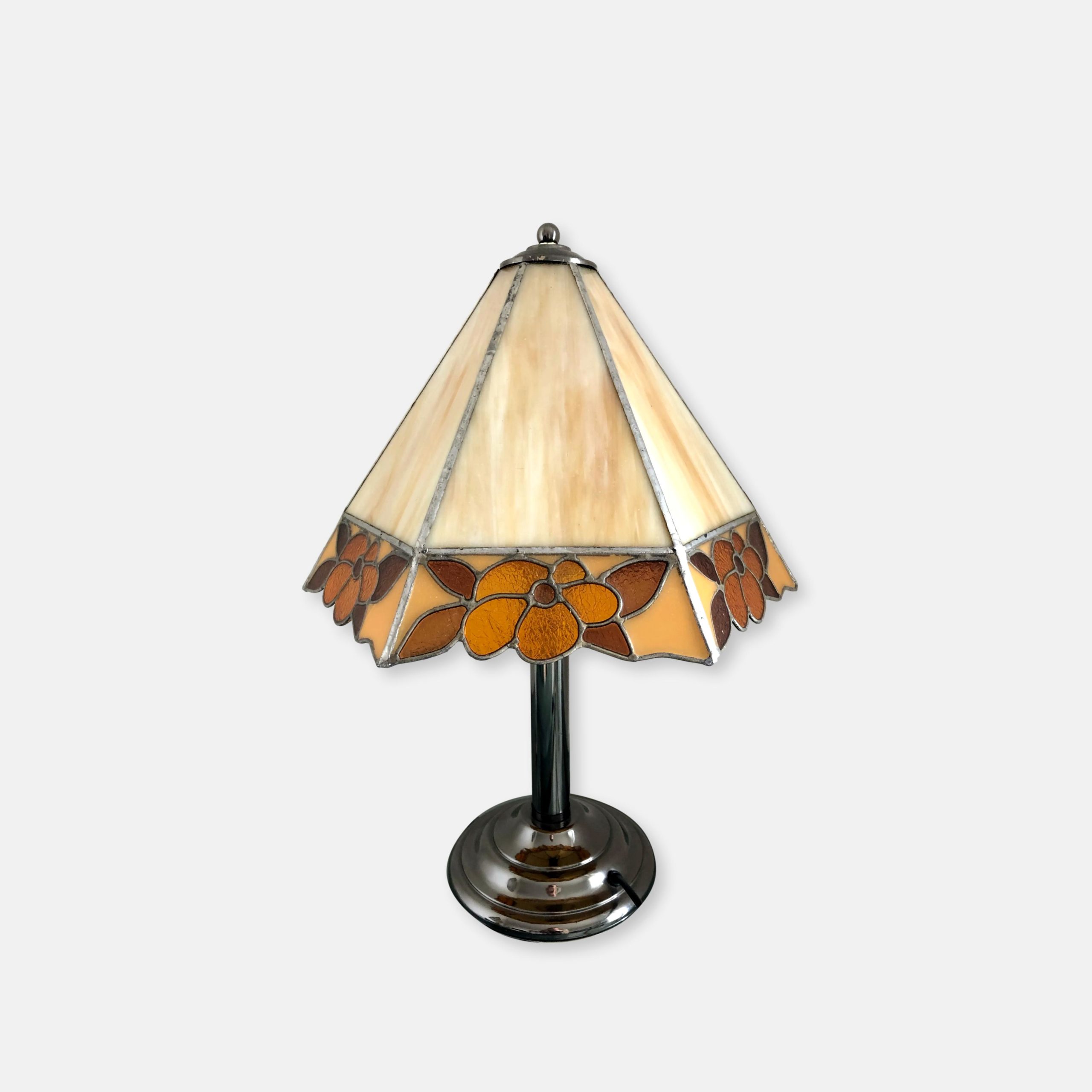 Lampe en verre teinté style Tiffany
