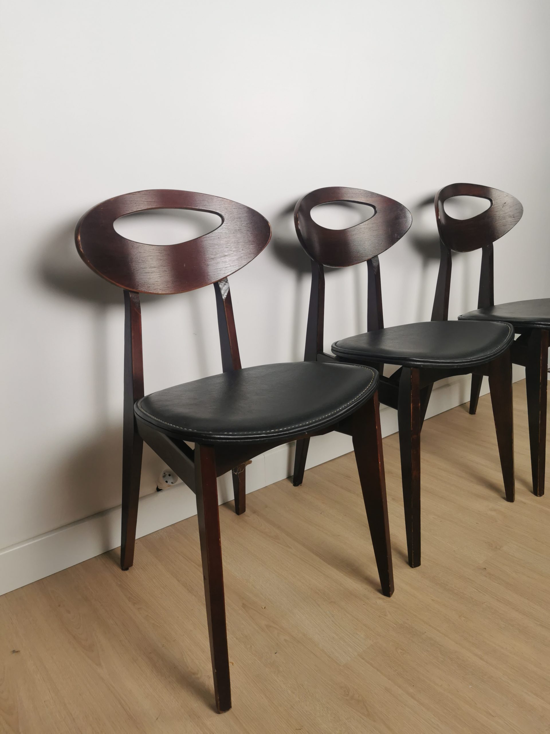 Trio de chaises Roger Landault – Image 5