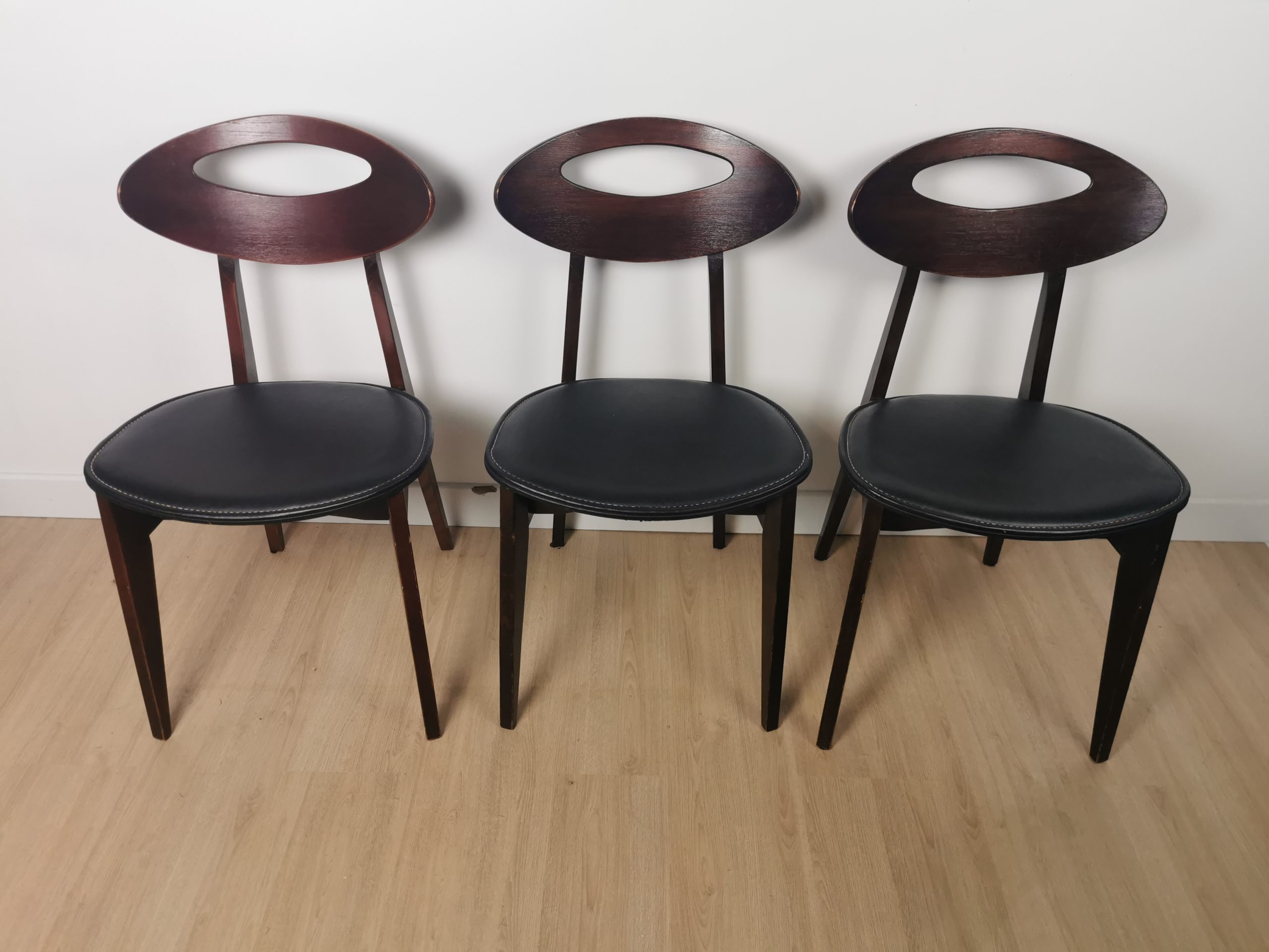 Trio de chaises Roger Landault – Image 4