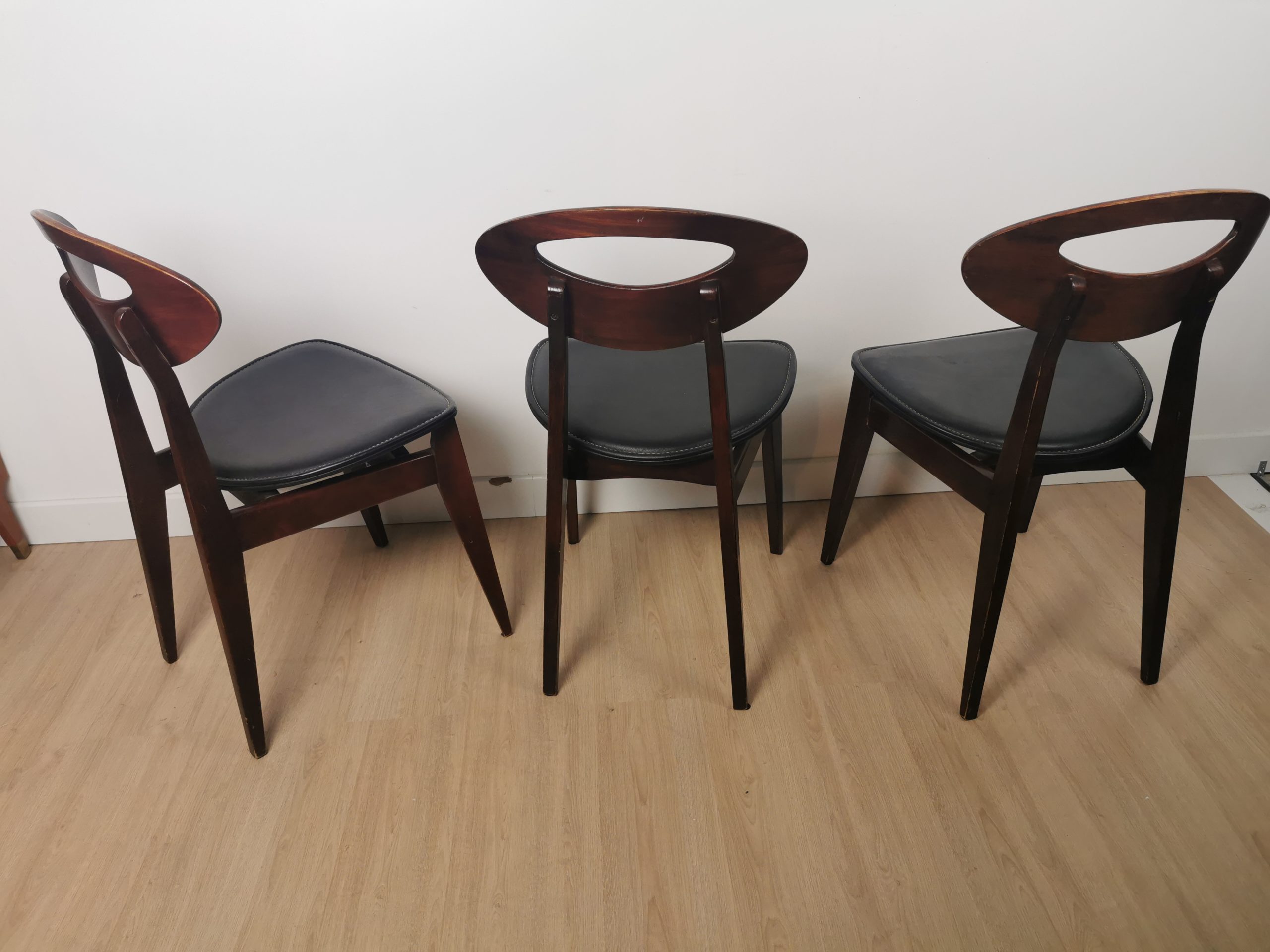 Trio de chaises Roger Landault – Image 7