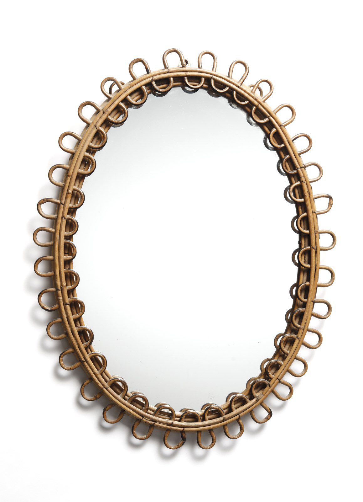 Miroir en rotin italien 70s II – Bild 2