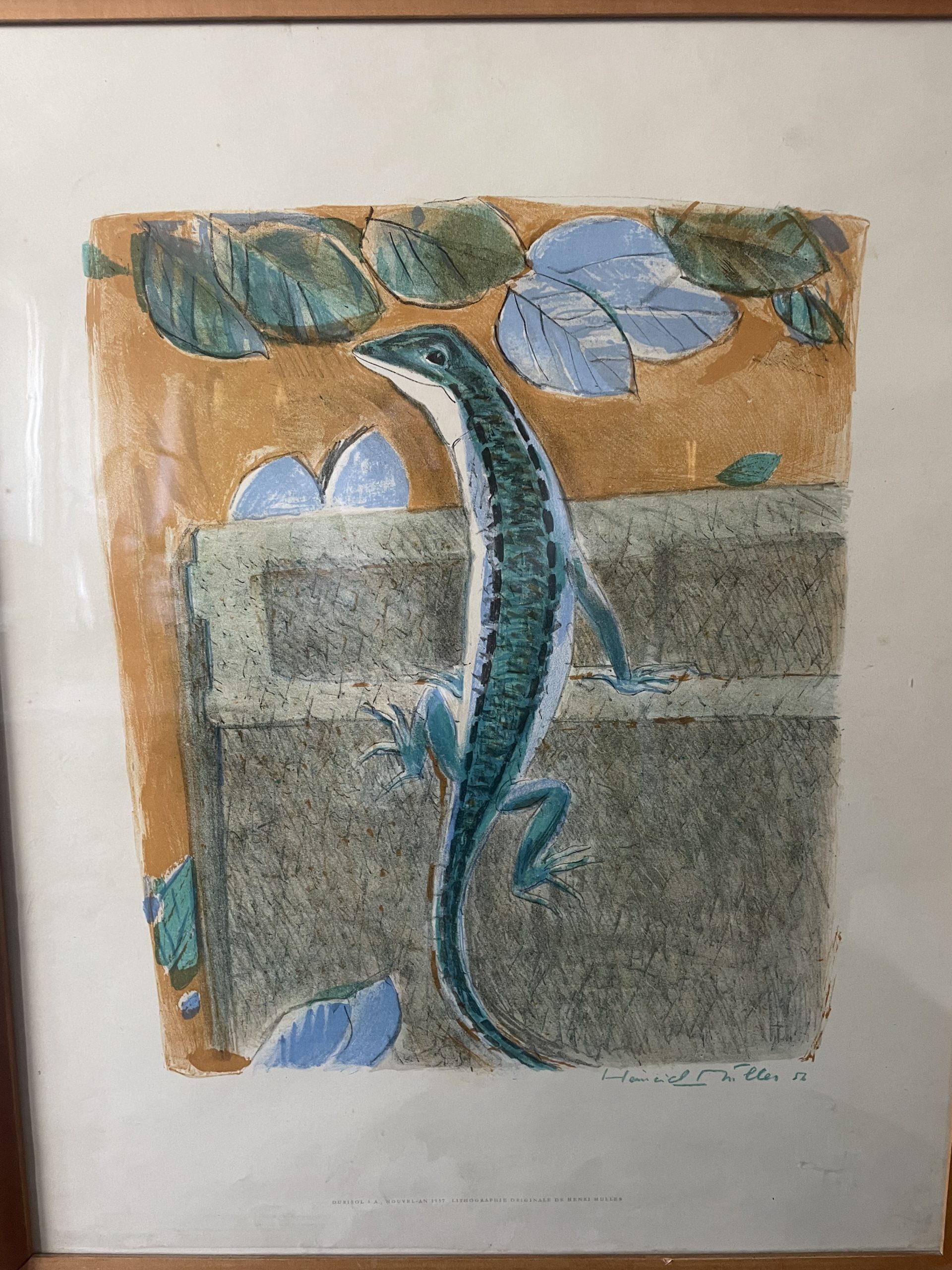 Lithographie Henri Muller, le lézard – Image 6