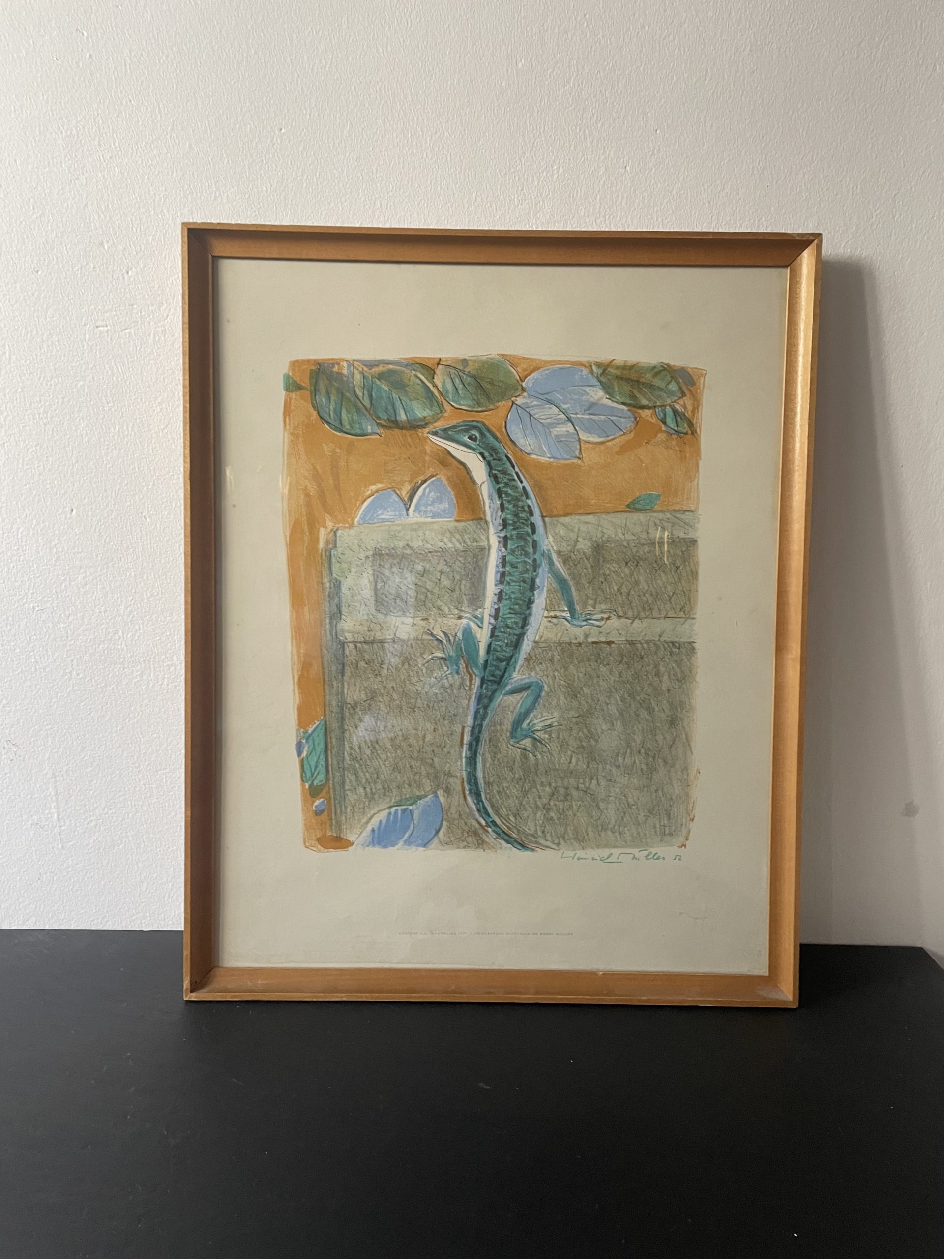 Lithographie Henri Muller, le lézard – Image 4