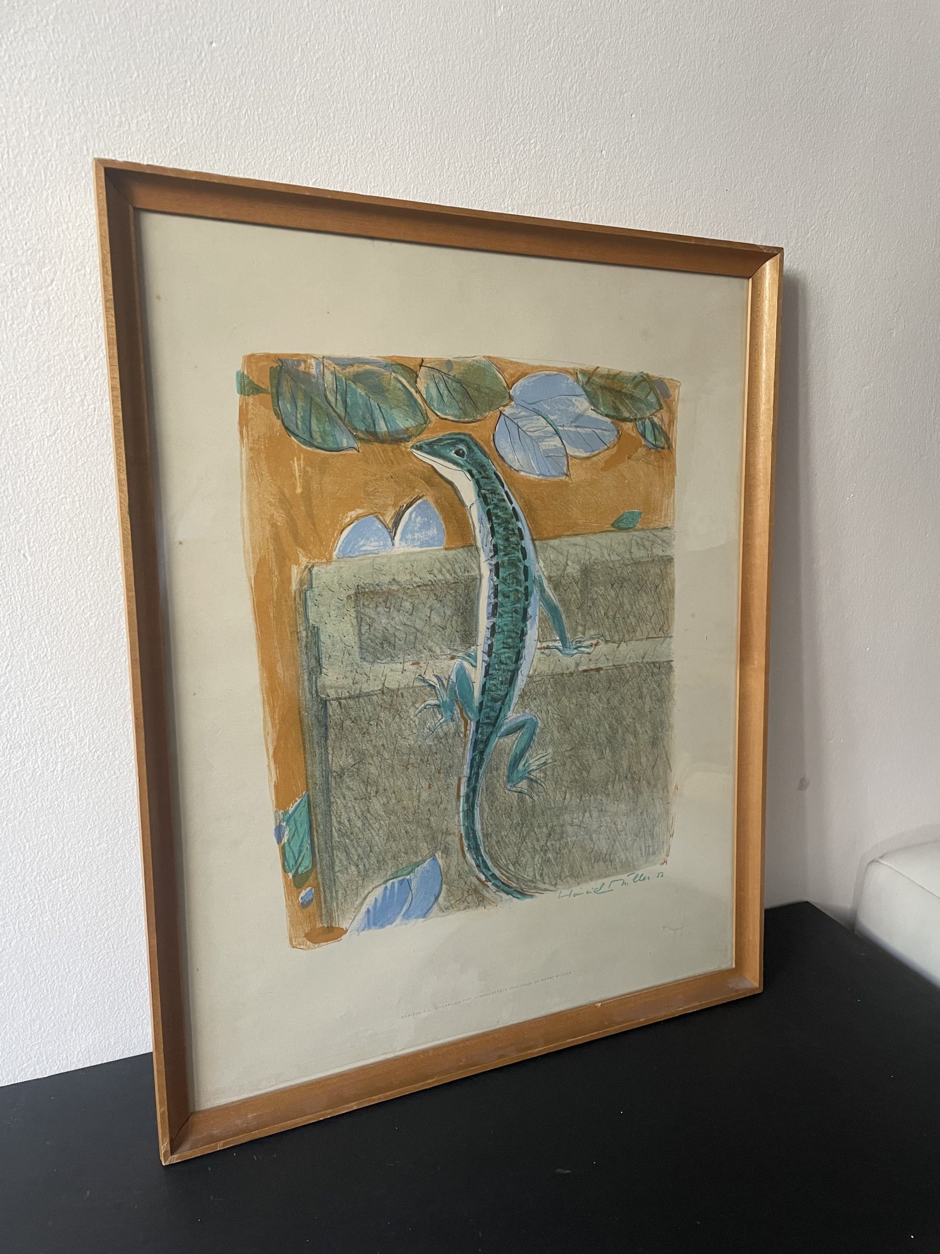 Lithographie Henri Muller, le lézard – Image 8