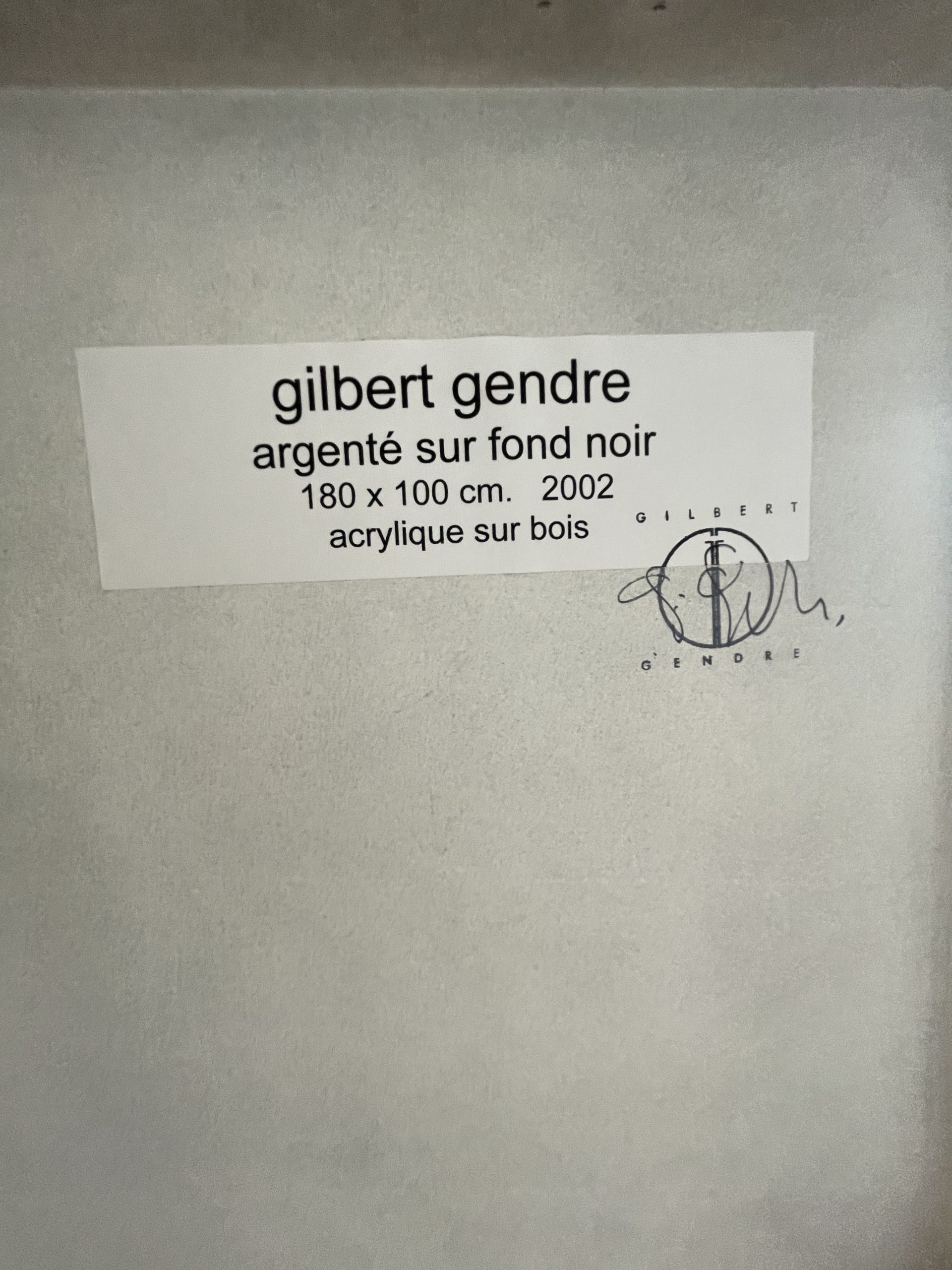 Tableau de Gilbert Gendre - argenté sur fond noir – Image 9