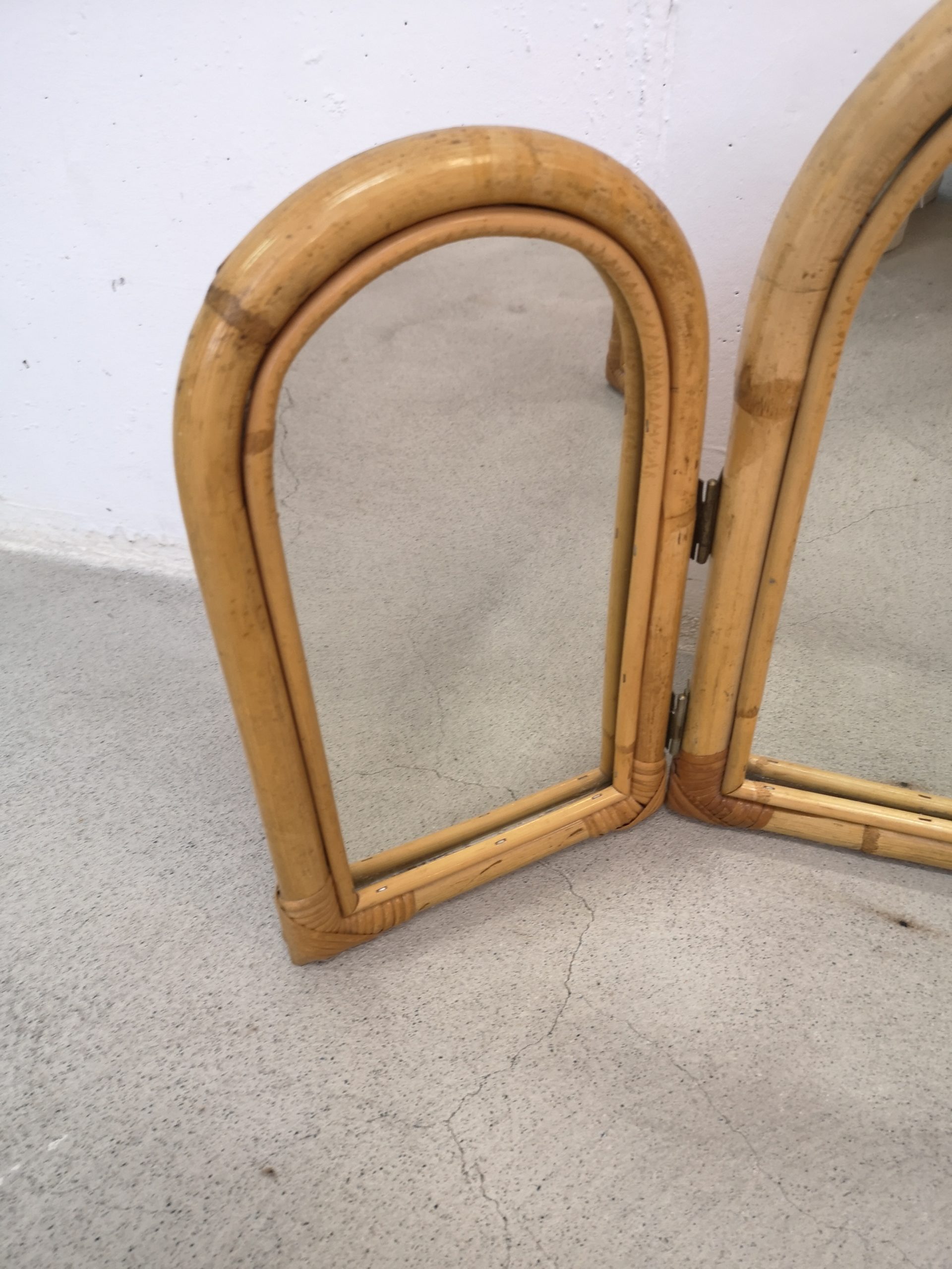 Miroir triptyque en bambou – Image 3