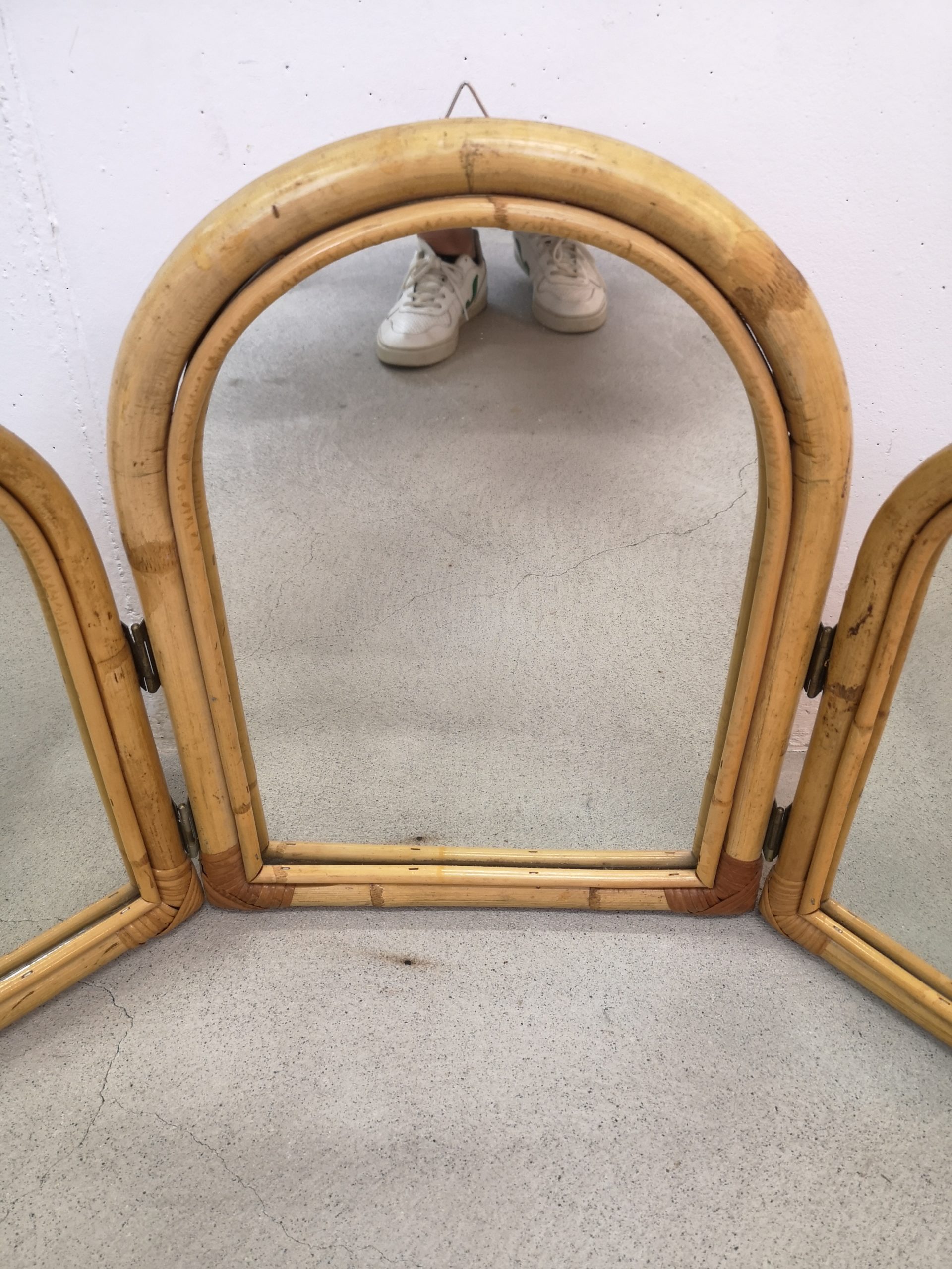 Miroir triptyque en bambou – Image 4