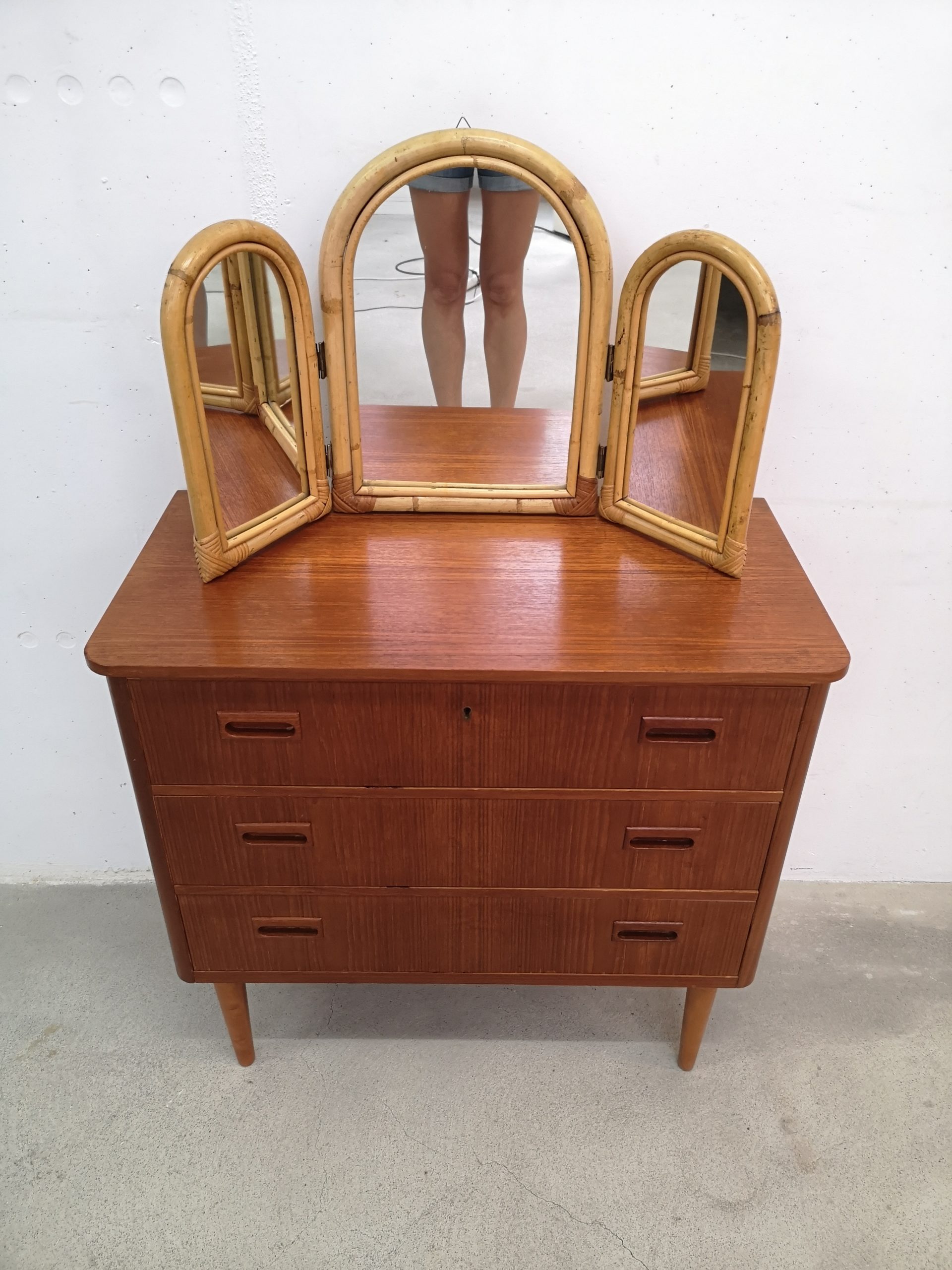 Miroir triptyque en bambou – Image 9