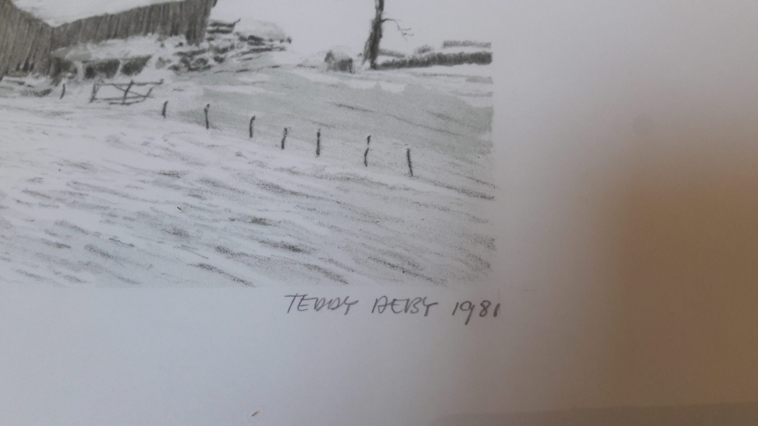 VENTE FLASH - Lithographie Teddy Aeby, Ferme, 1981 – Bild 3