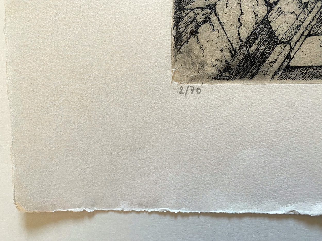 Eau-forte de Alain Combier «La loggia» (2/70) – Image 6