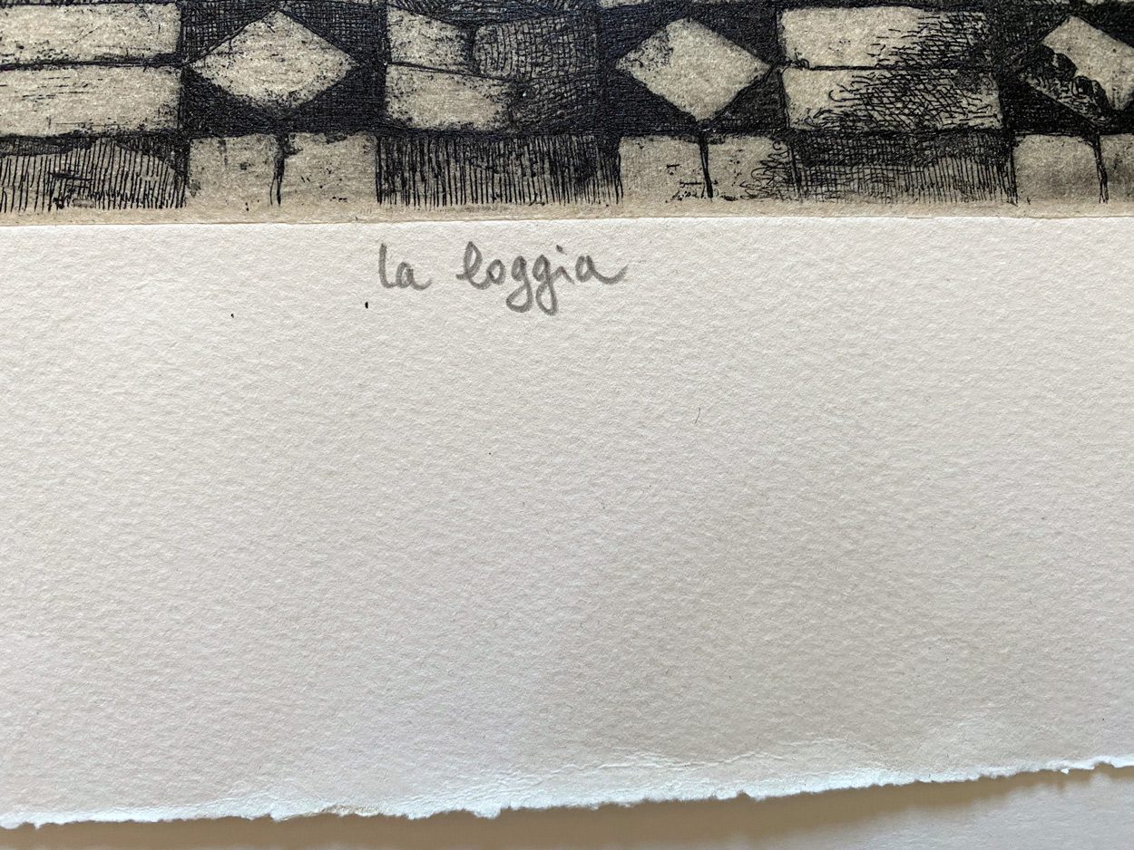 Eau-forte de Alain Combier «La loggia» (2/70) – Image 7