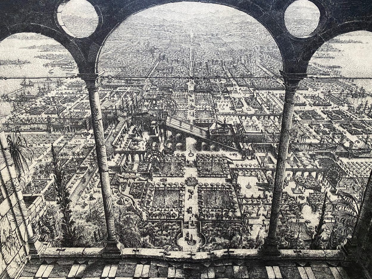 Eau-forte de Alain Combier «La loggia» (2/70) – Image 3