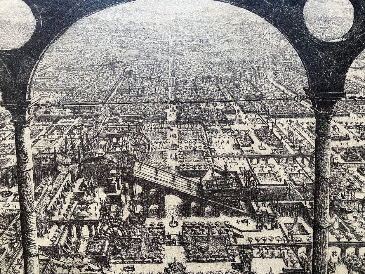 Eau-forte de Alain Combier «La loggia» (2/70) – Image 4