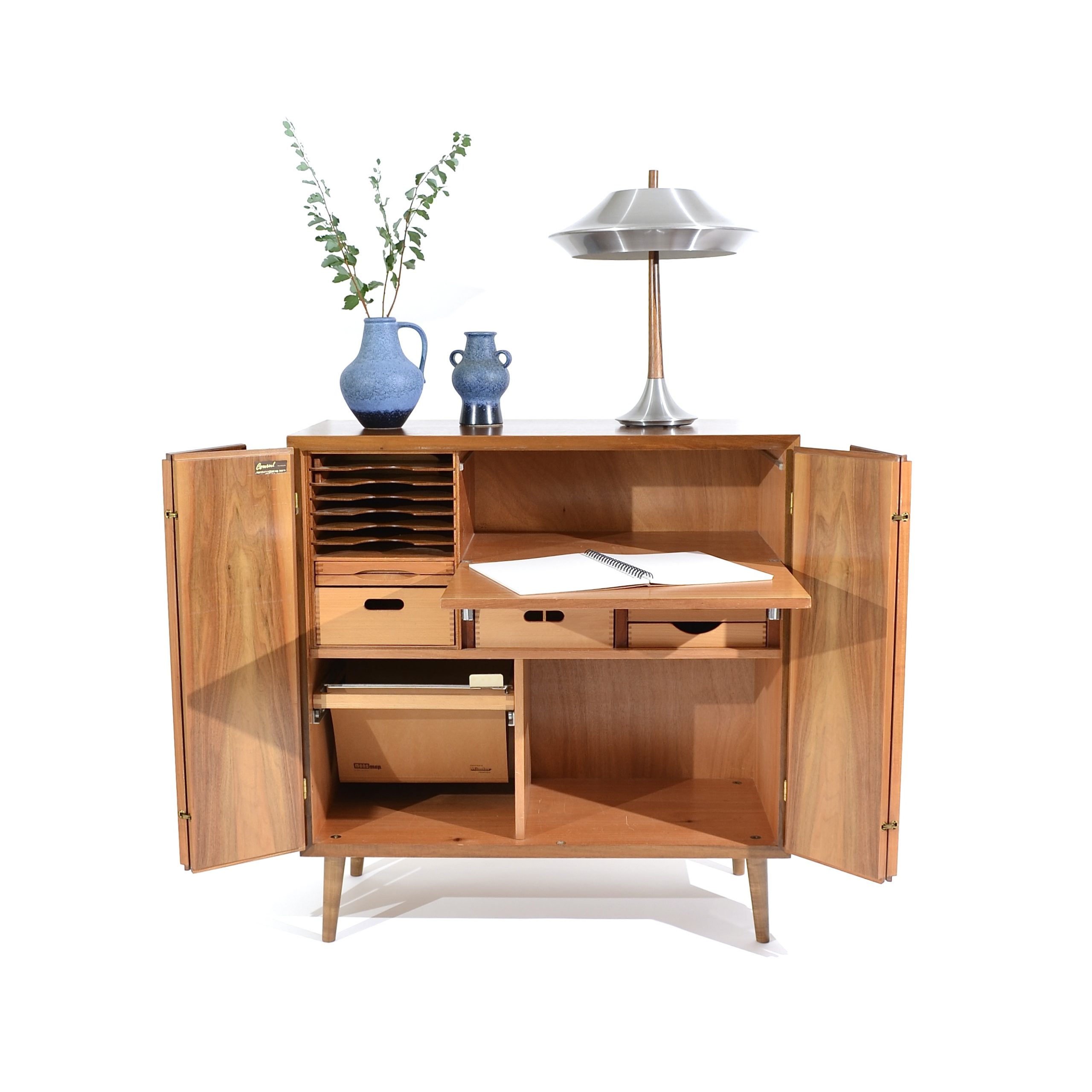 Secrétaire en noyer par Consul Mobel, Suisse, 1960's – Image 8