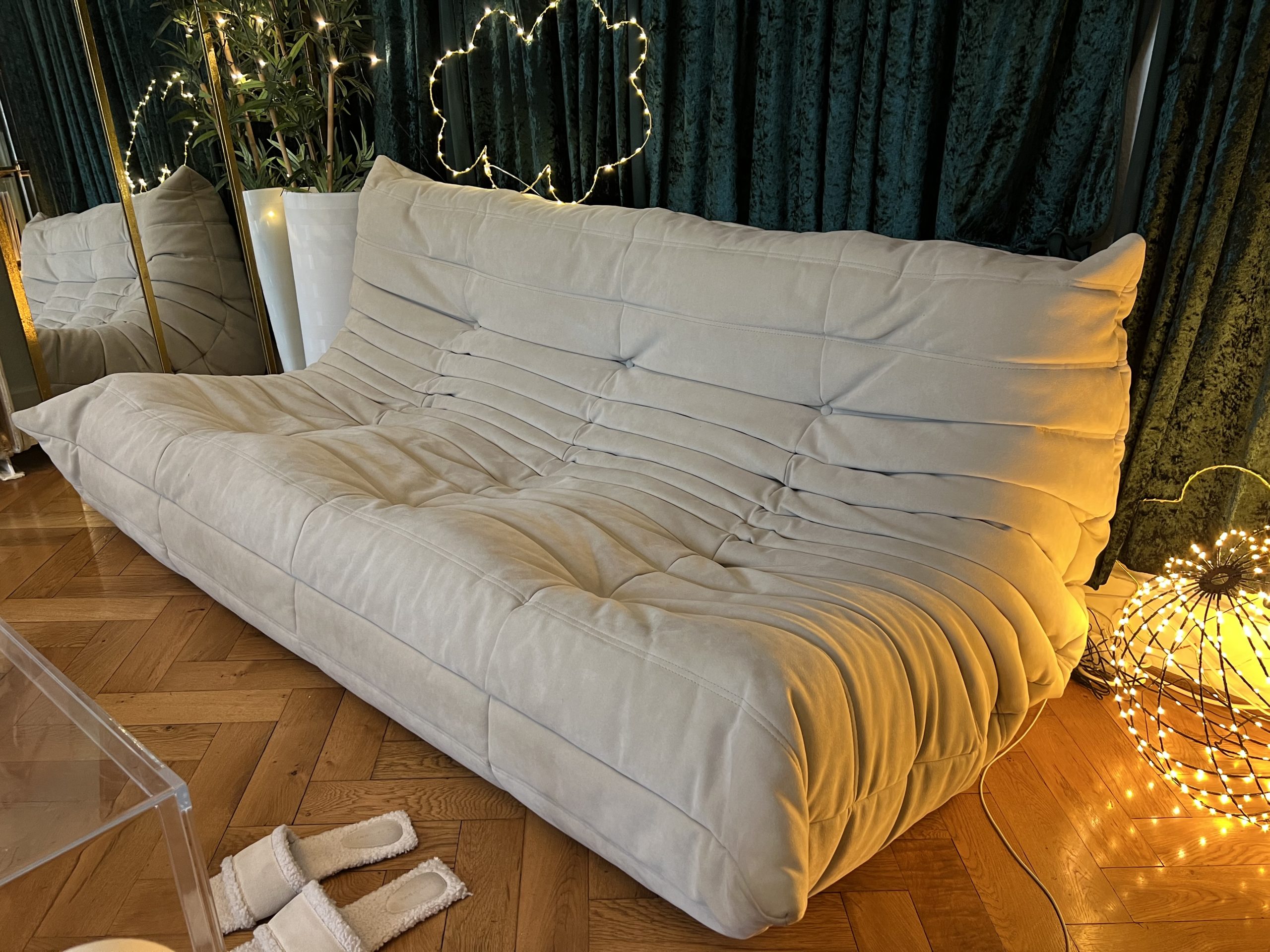 Canapé 3 places Togo en microfibre – Image 2