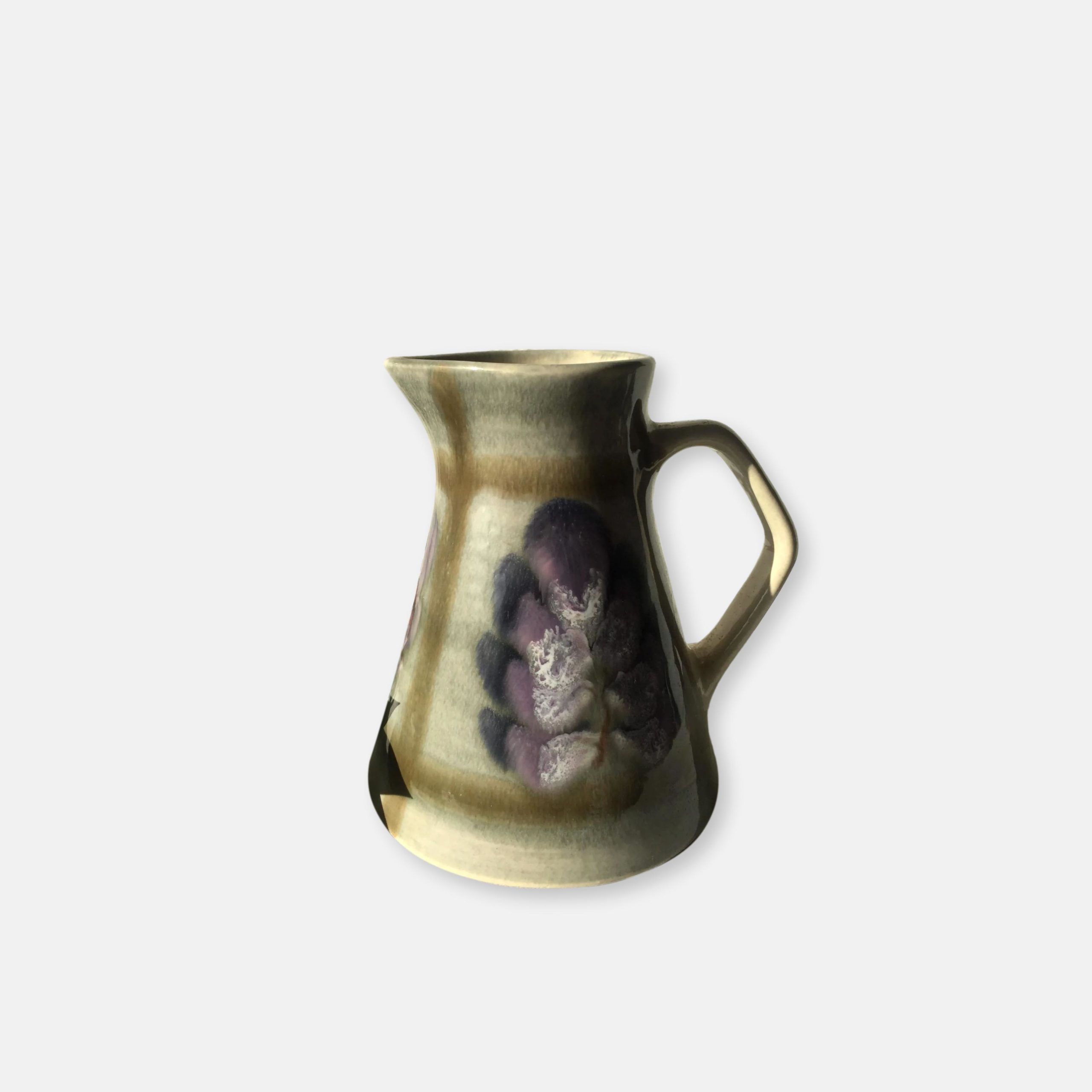 Rare vintage artist MBFA Pornic French glaze ceramic jug