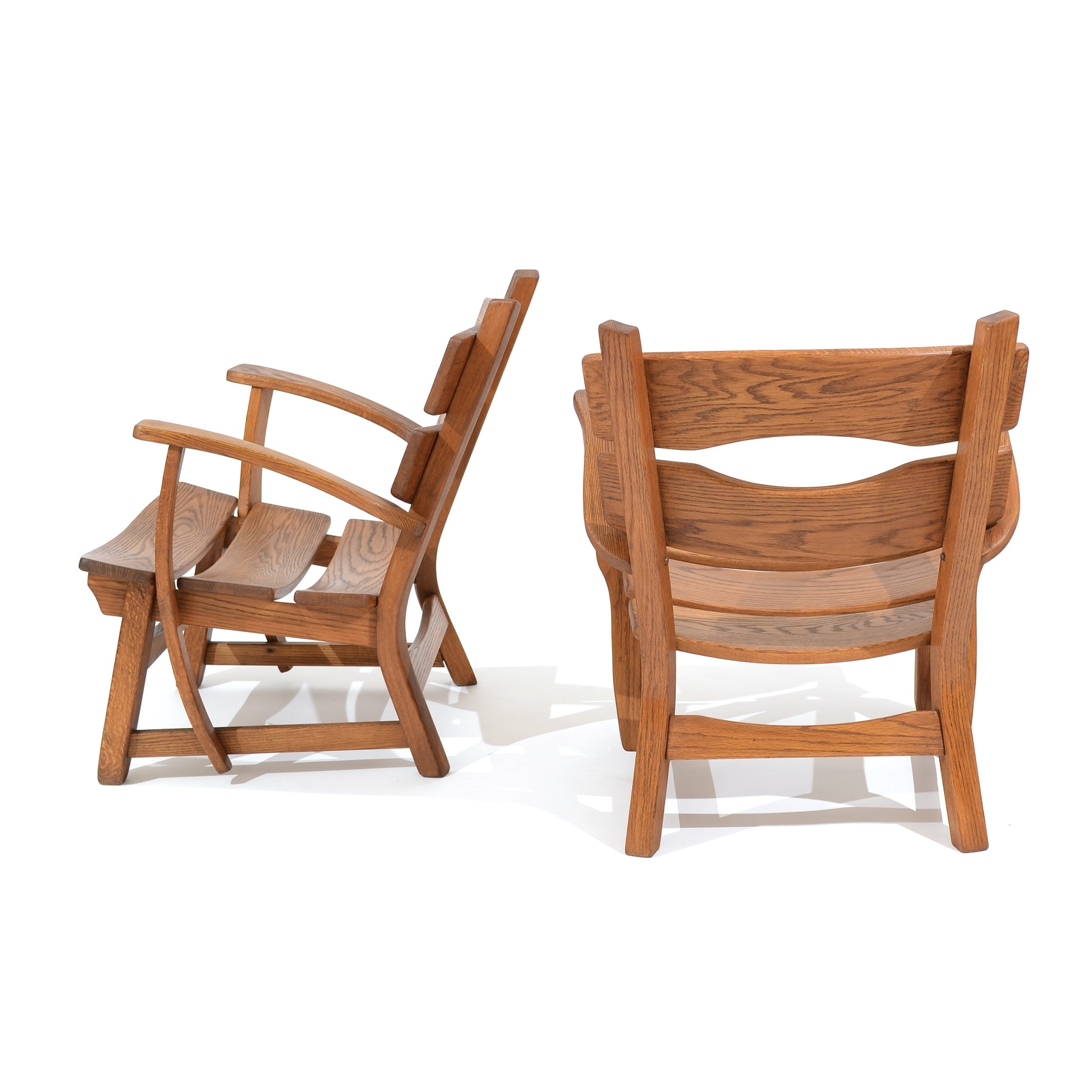 Fauteuils brutalistes en chêne par AWA, Pays-Bas, 1970's – Image 8