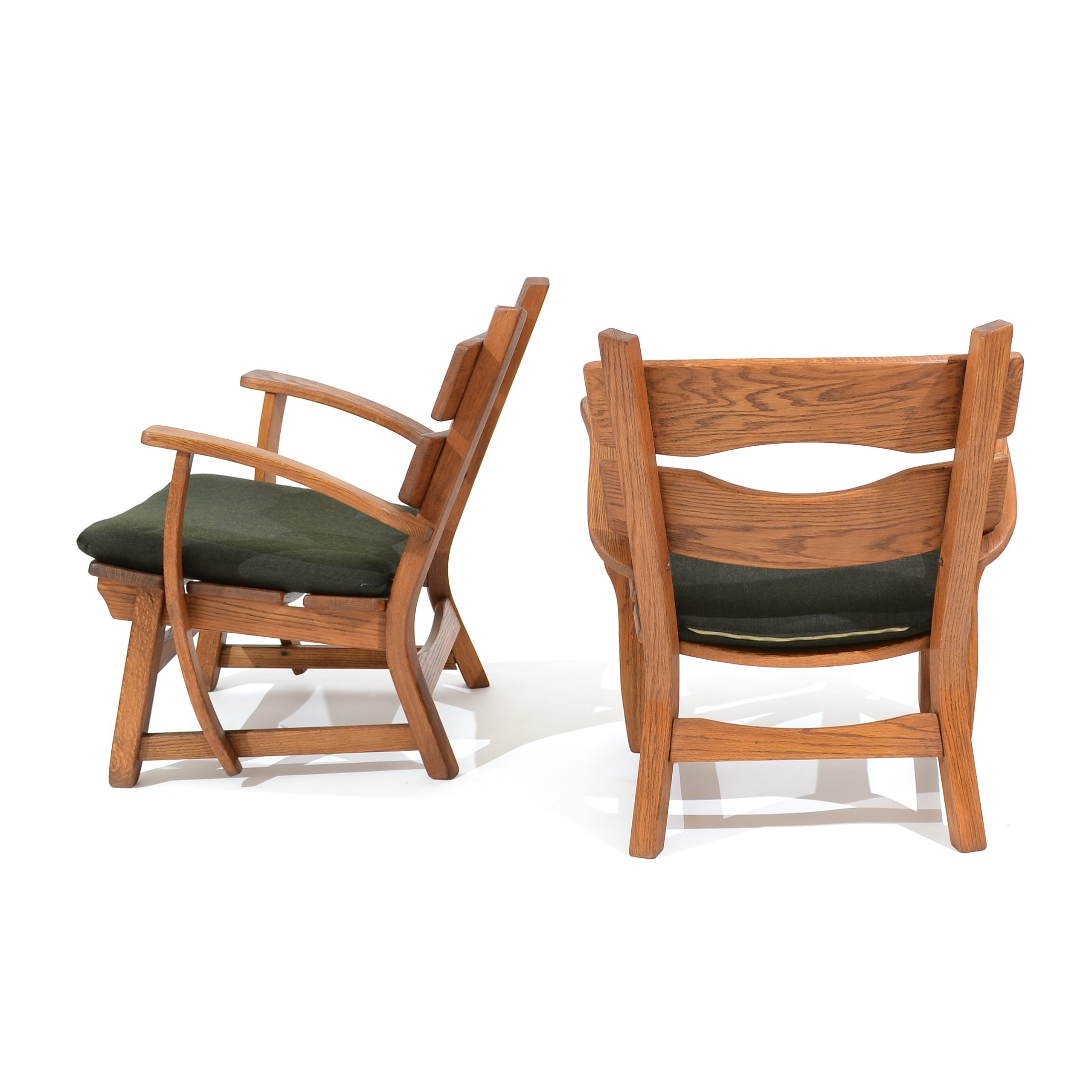 Fauteuils brutalistes en chêne par AWA, Pays-Bas, 1970's – Image 9