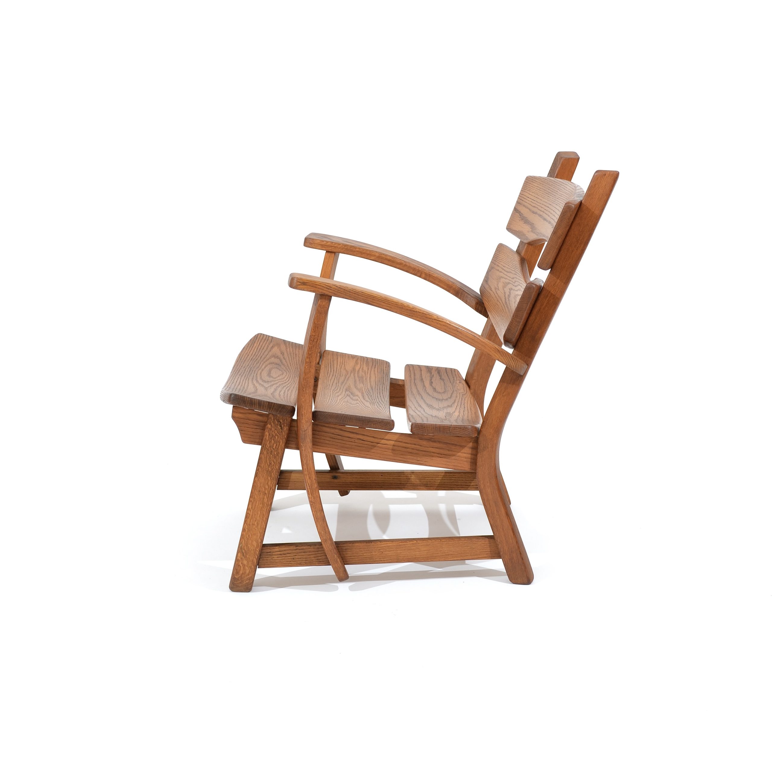 Fauteuils brutalistes en chêne par AWA, Pays-Bas, 1970's – Image 13