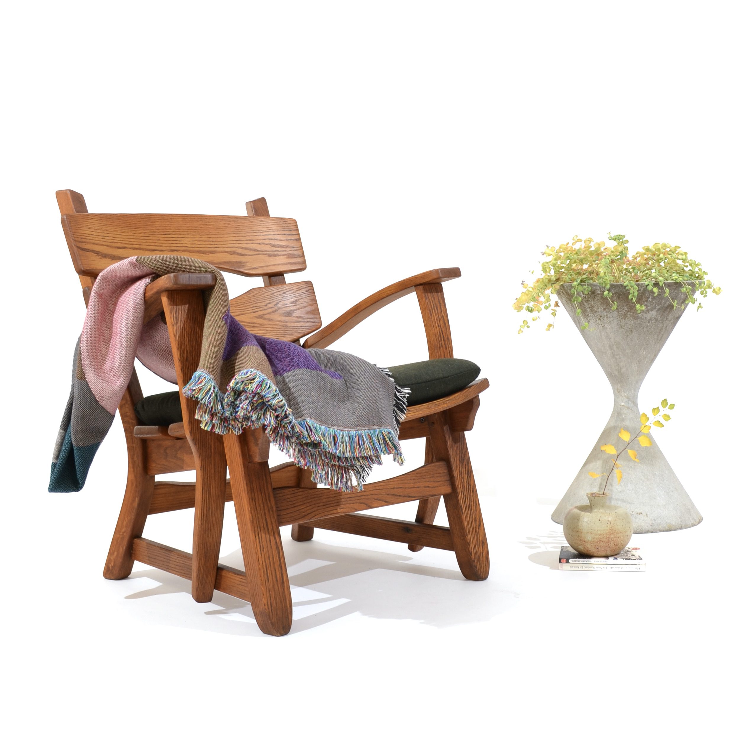 Fauteuils brutalistes en chêne par AWA, Pays-Bas, 1970's – Image 5