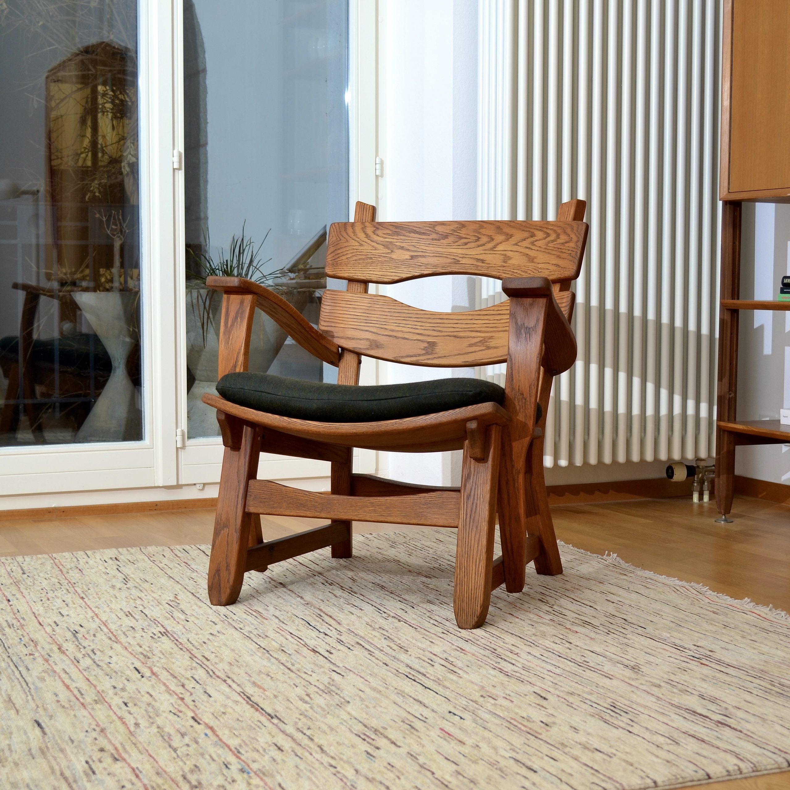 Fauteuils brutalistes en chêne par AWA, Pays-Bas, 1970's – Image 16