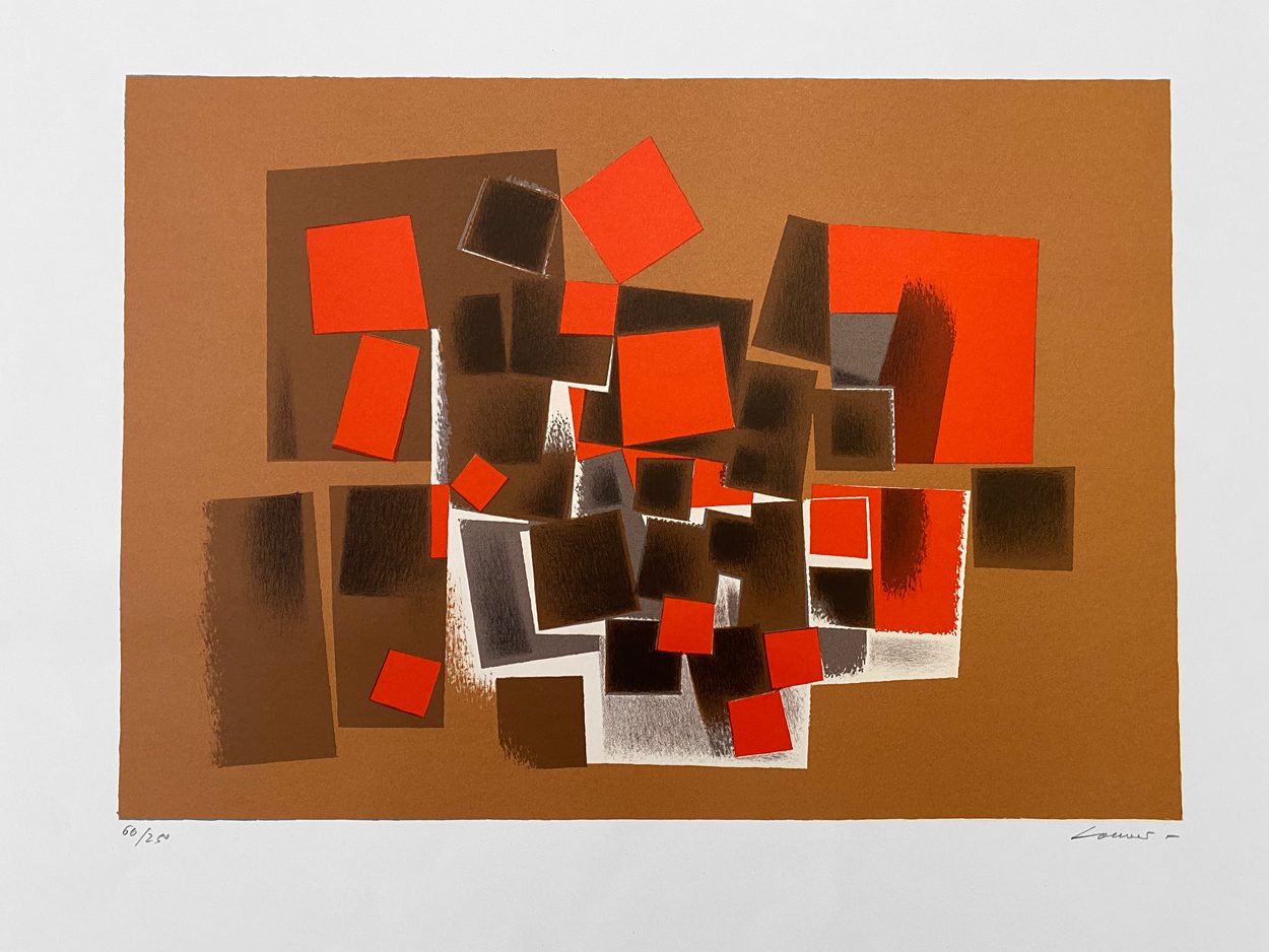 Sérigraphie "Composition abstraite" de Claude Loewer – Bild 2