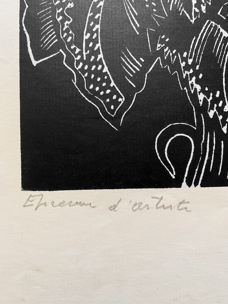 Gravure de Henry Meylan - "Bouquet de tournesols" – Bild 4