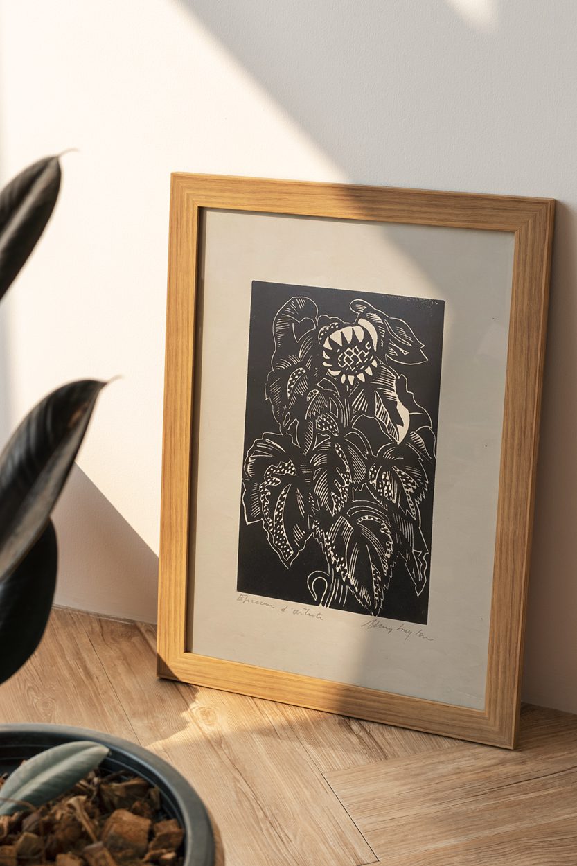 Gravure de Henry Meylan - "Bouquet de tournesols" – Bild 3