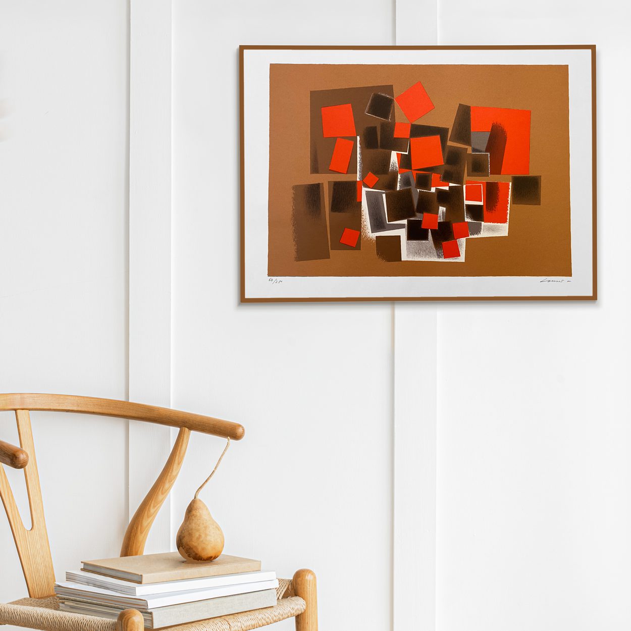 Sérigraphie "Composition abstraite" de Claude Loewer – Bild 3