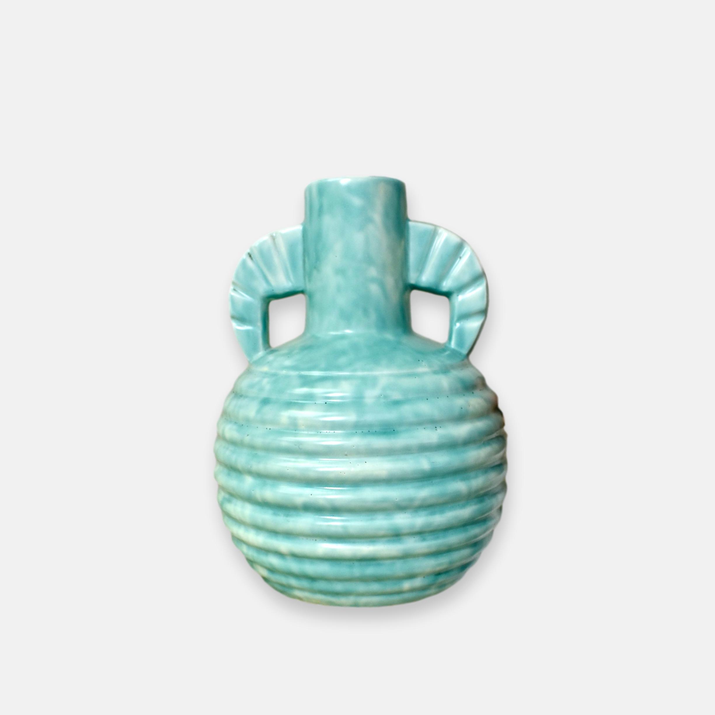 Vase en céramique bleue de Boch