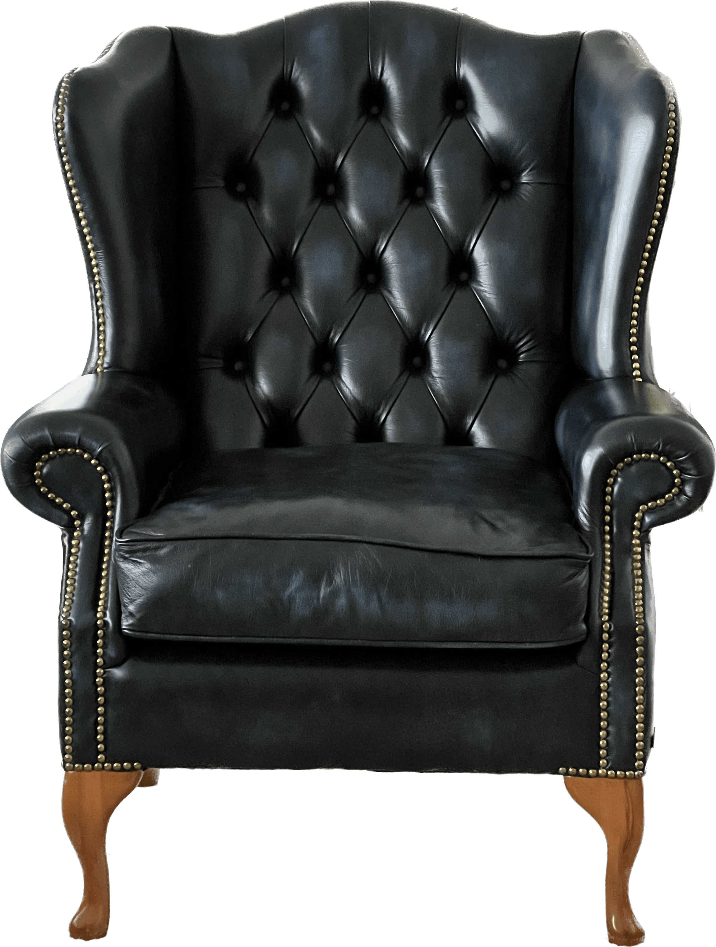 Duo de fauteuils et repose-pied Chesterfield – Image 3